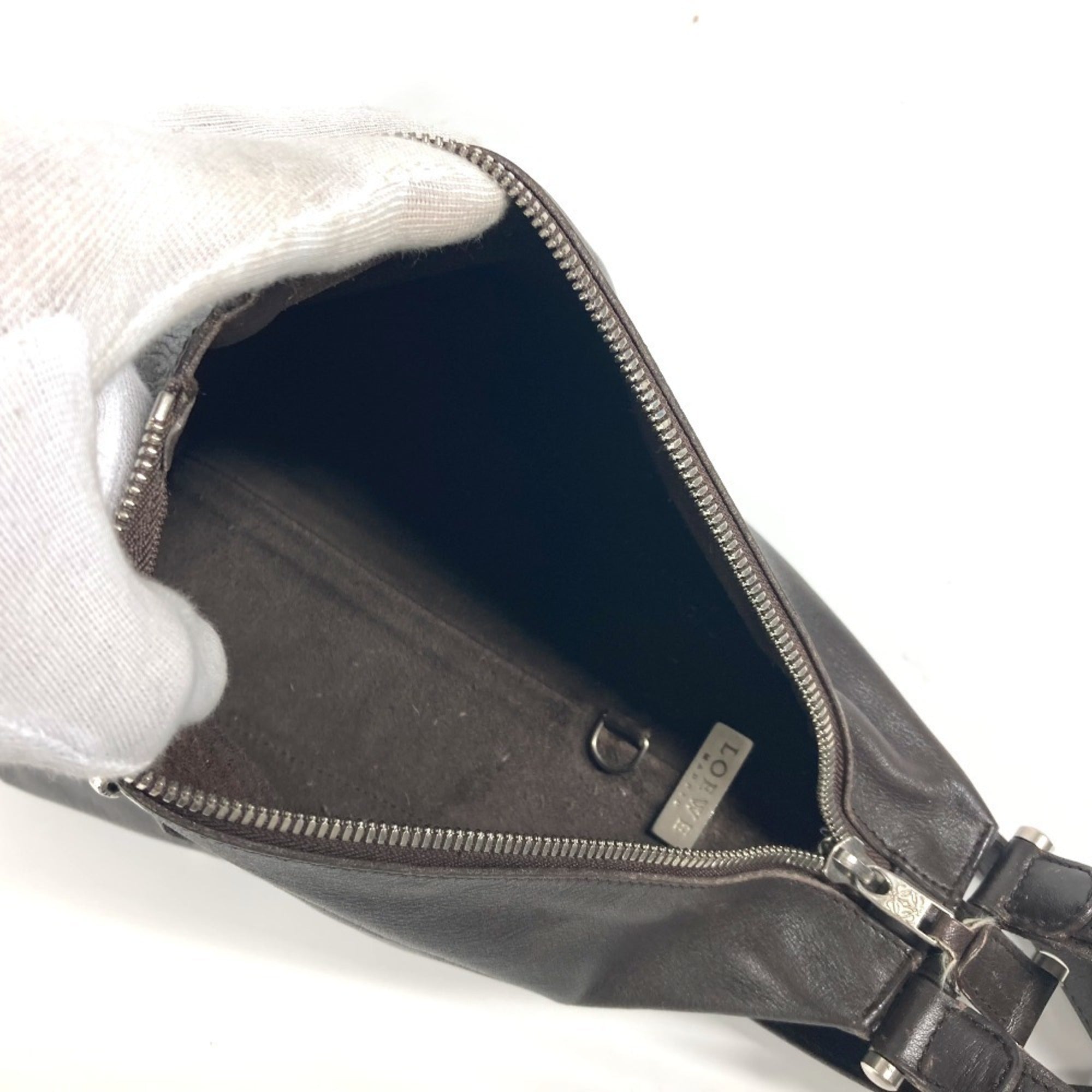 Loewe Anton Brown Leather Backpack Shoulder Bag (Pre-Owned)