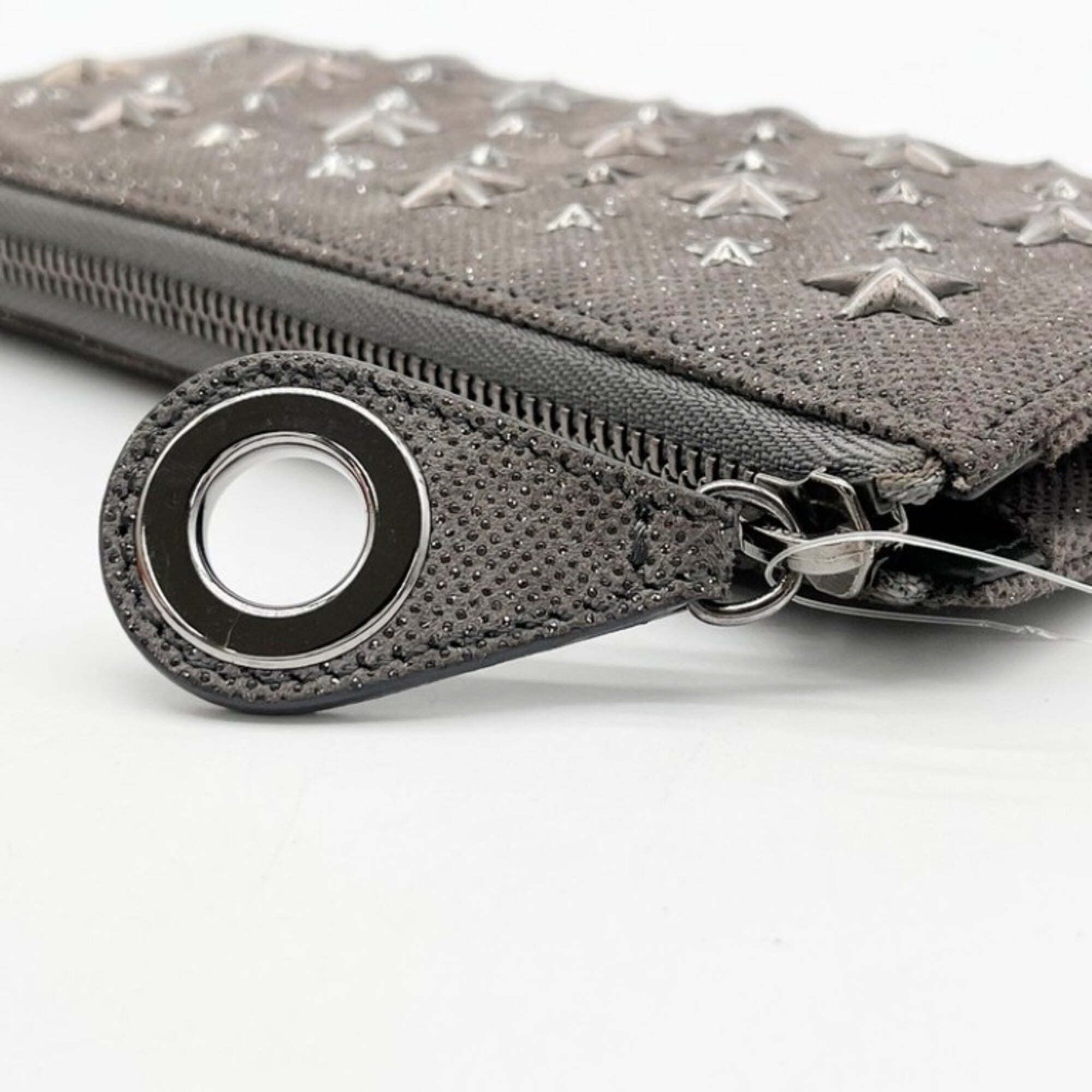 Jimmy Choo Khaki Leather Long Wallet (Bi-Fold) (Pre-Owned)