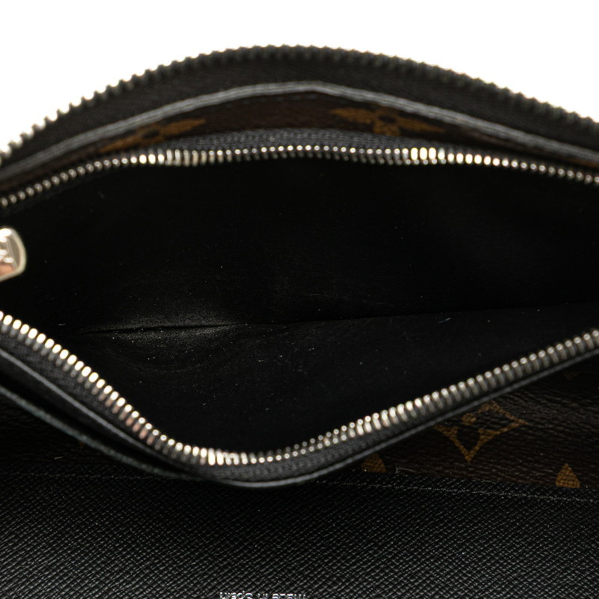 Louis Vuitton Monogram Macassar Black Brown Monogram Macassar Leather Coin Purse/Coin Case (Pre-Owned)