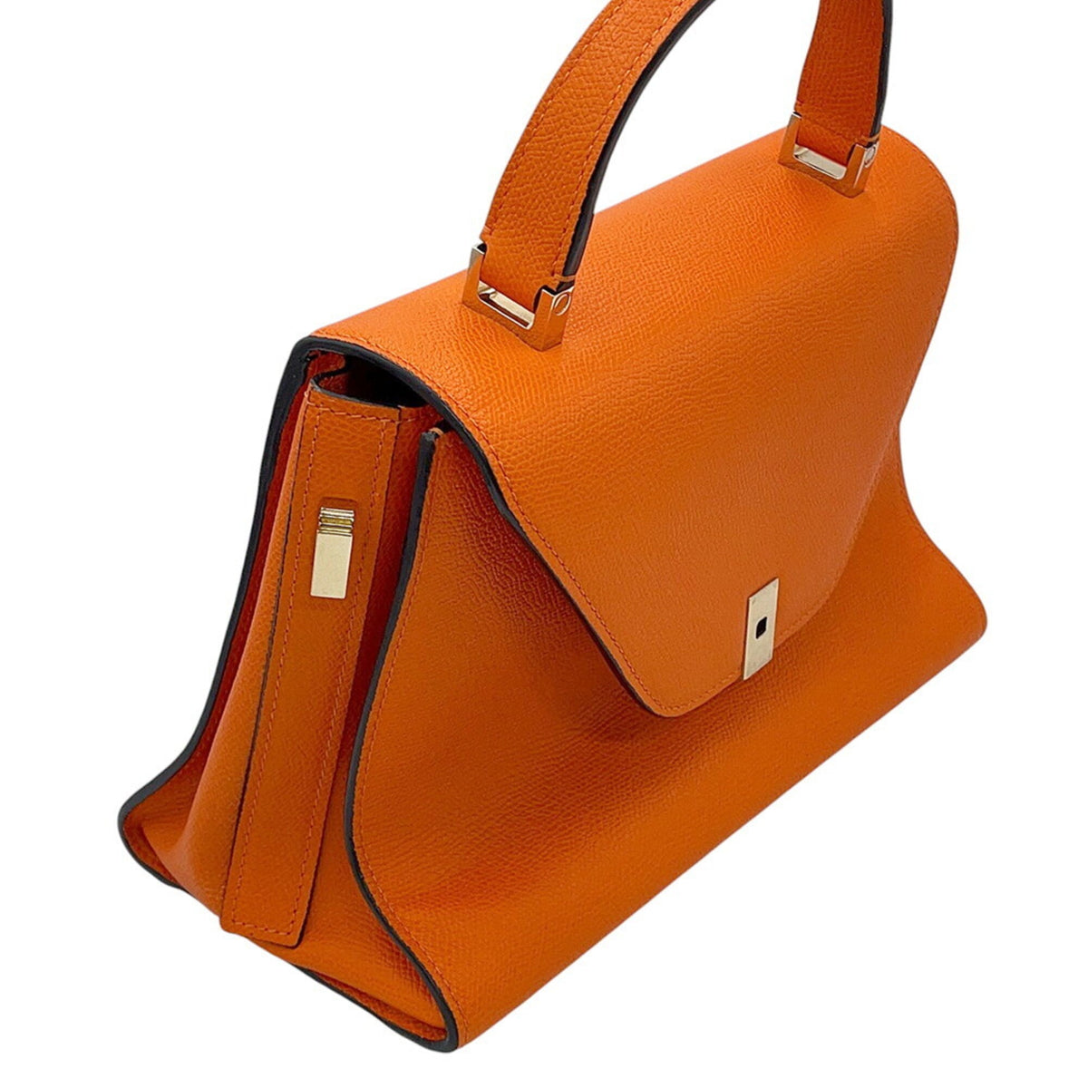 Valextra Orange Leather Handbag (Pre-Owned)