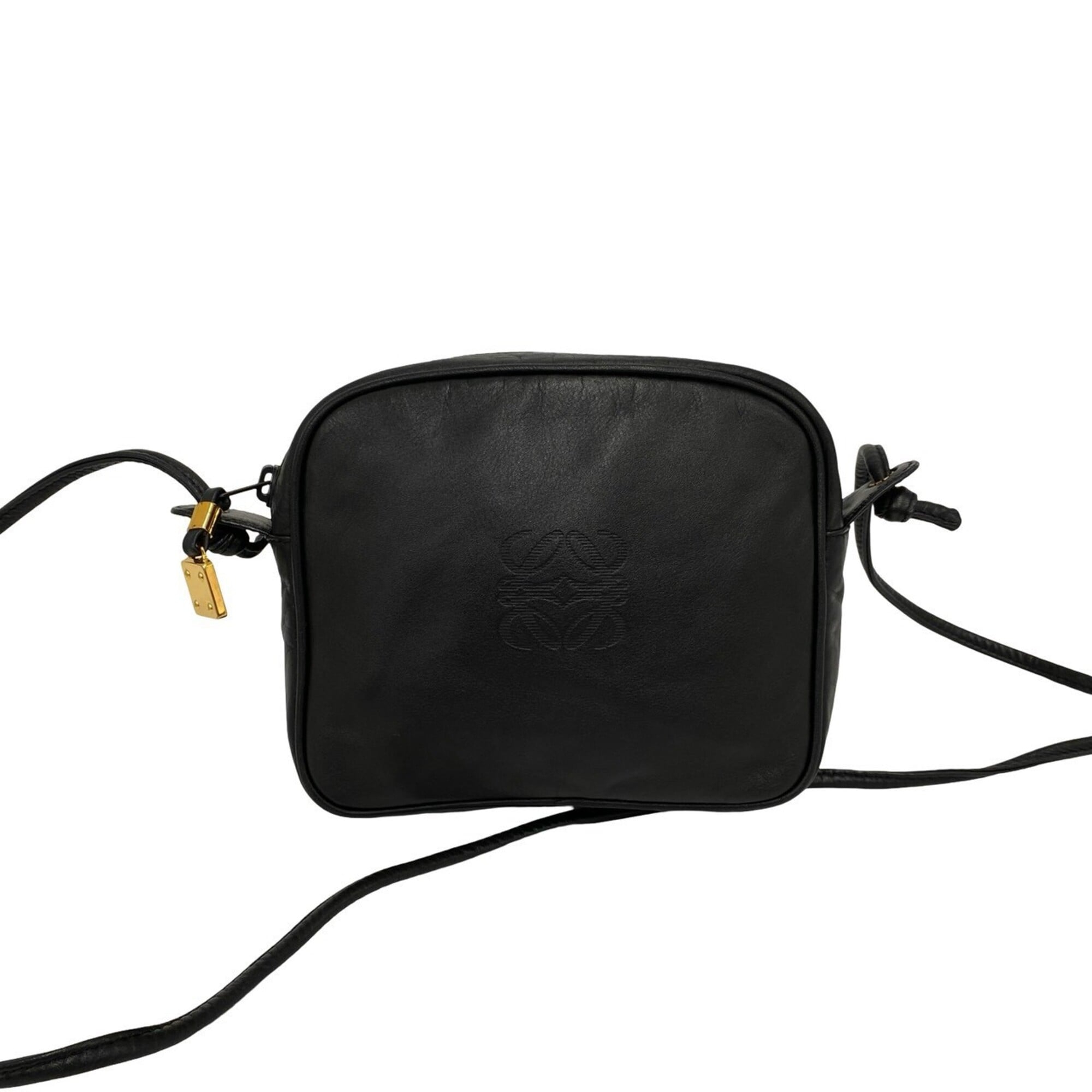 Loewe Black Leather Pochette Shoulder Bag (Pre-Owned)