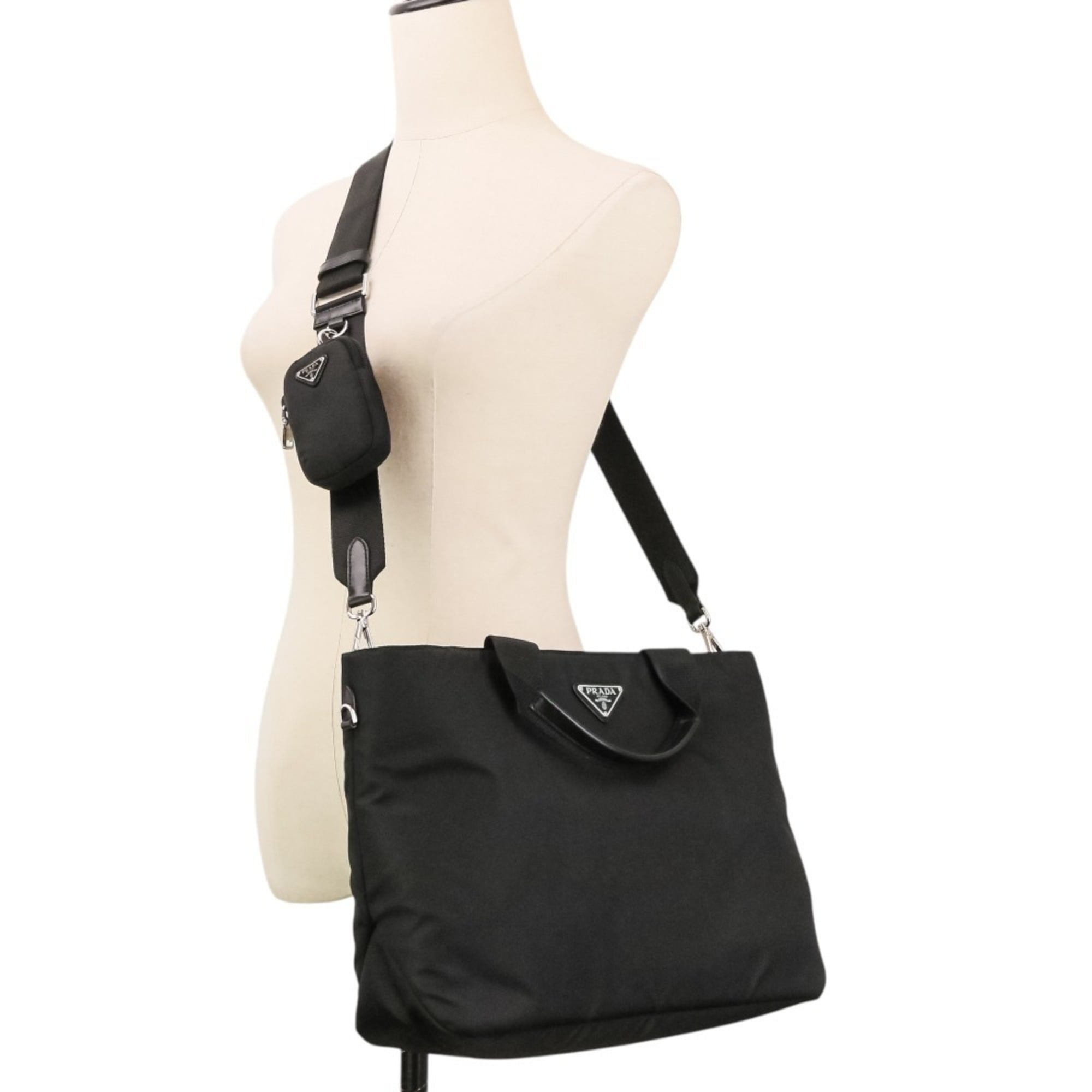 Prada Black Handbag Pouch Shoulder Bag (Pre-Owned)