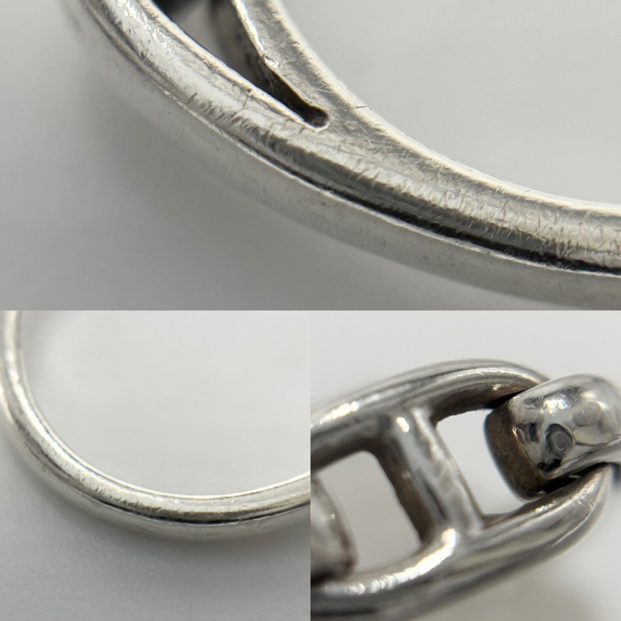 Hermes Silver 925 Band Ring (Pre-Owned)