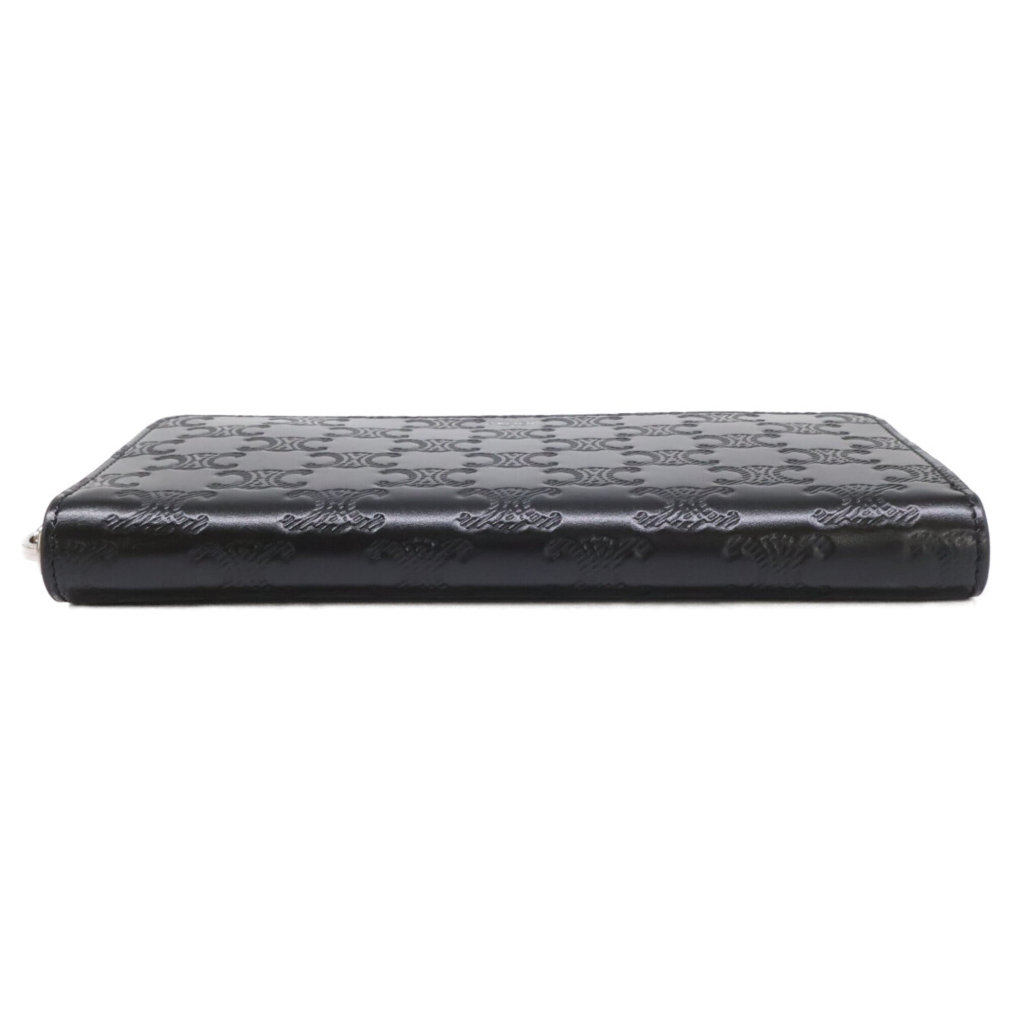 Celine Black Leather Long Wallet (Bi-Fold) (Pre-Owned)
