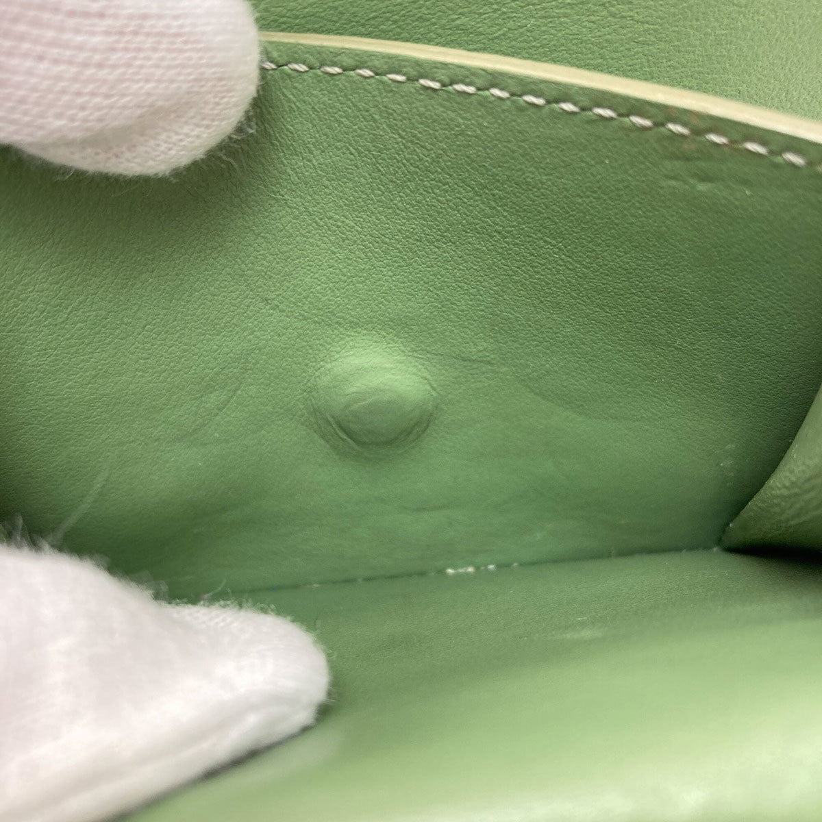 Celine Green Leather Wallet (Bi-Fold) (Pre-Owned)