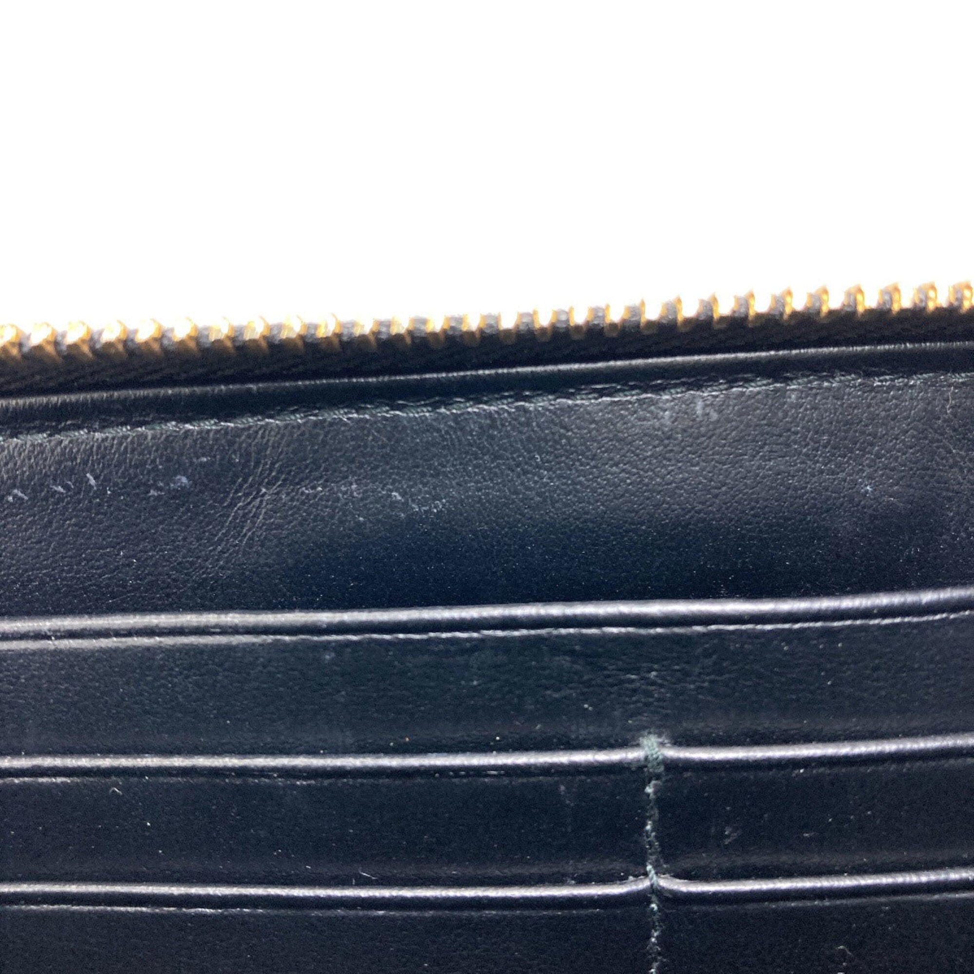 Miu Miu Black Leather Long Wallet (Bi-Fold) (Pre-Owned)