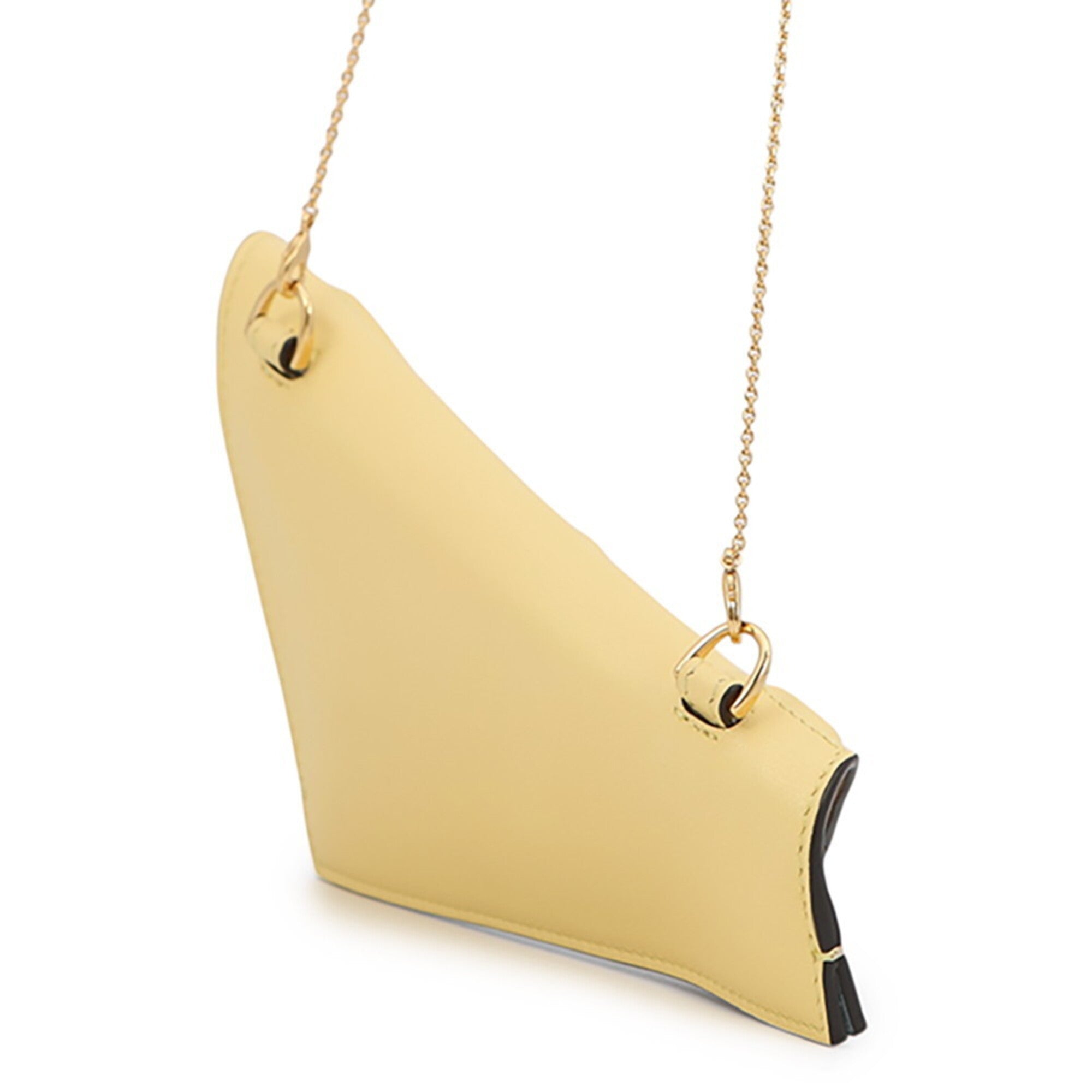 Fendi Camel Yellow Leather Handbag Pochette Pouch (Pre-Owned)