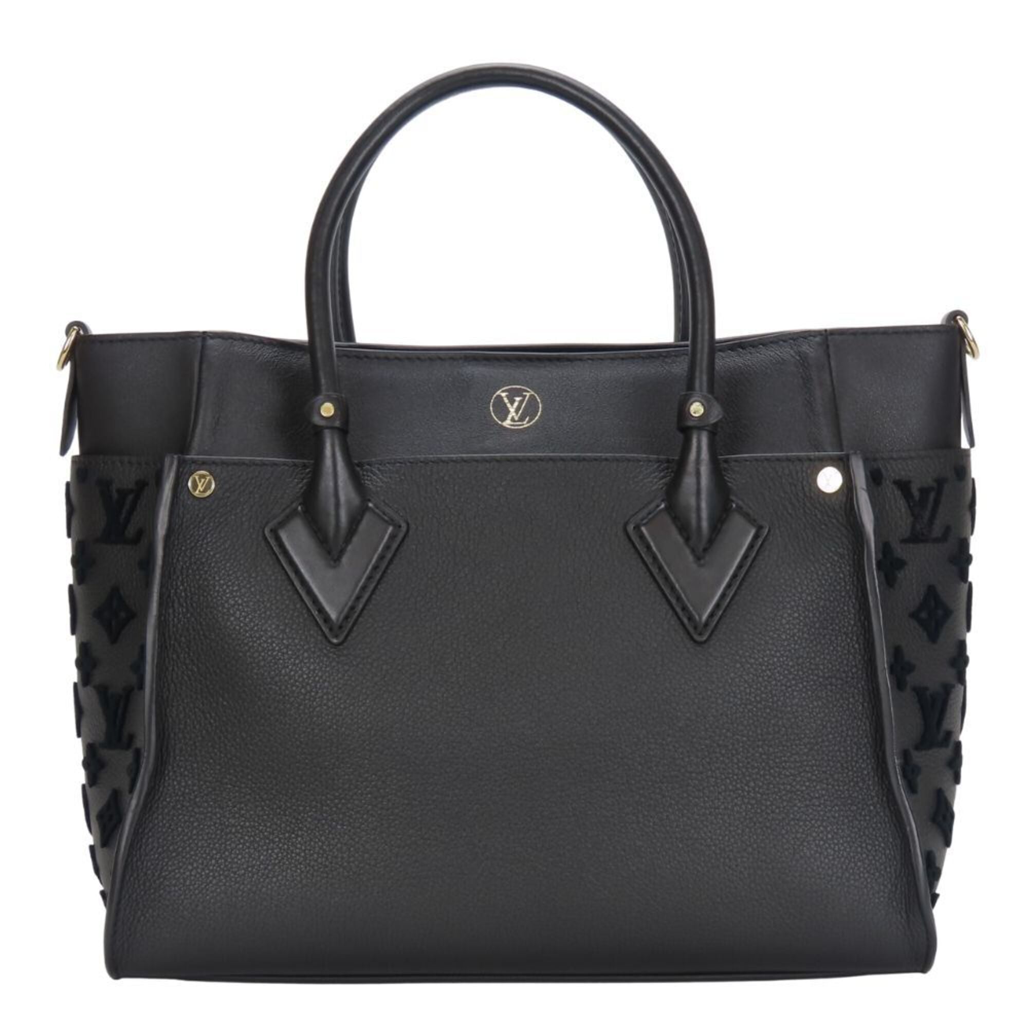 Louis Vuitton Black Noir Monogram Leather Tote Bag (Pre-Owned)