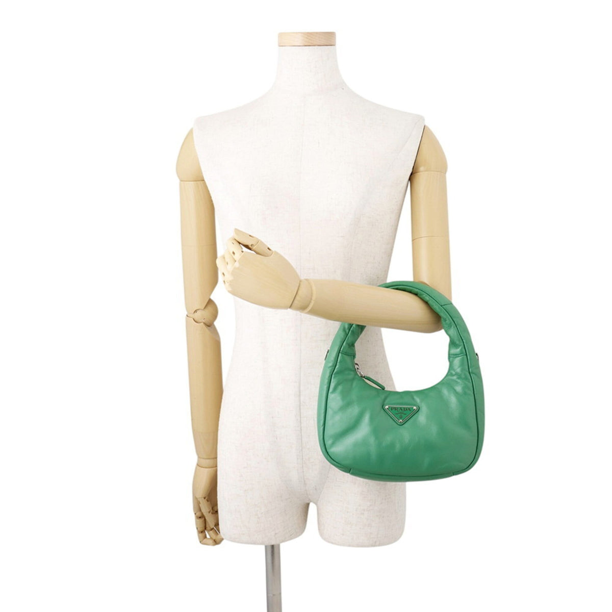 Prada Green Nappa Leather Leather Handbag (Pre-Owned)