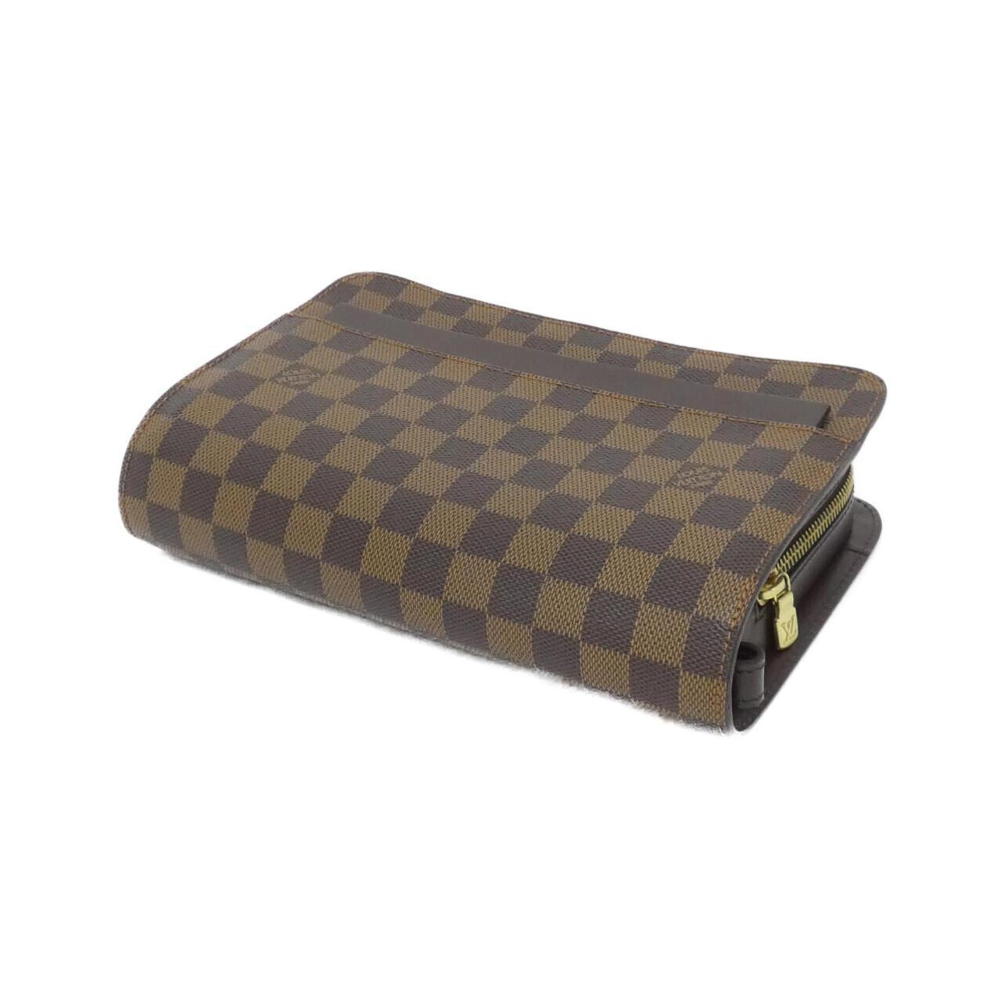 Louis Vuitton Brown Coated Canvas Clutch Bag (Pre-Owned)