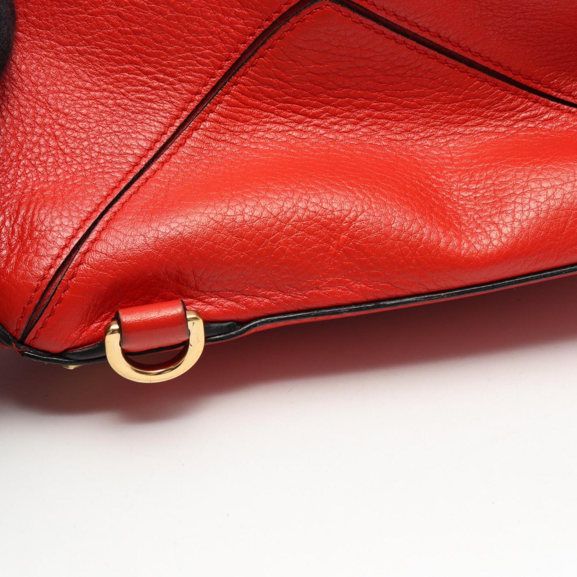 Loewe Red Color Leather Handbag (Pre-Owned)
