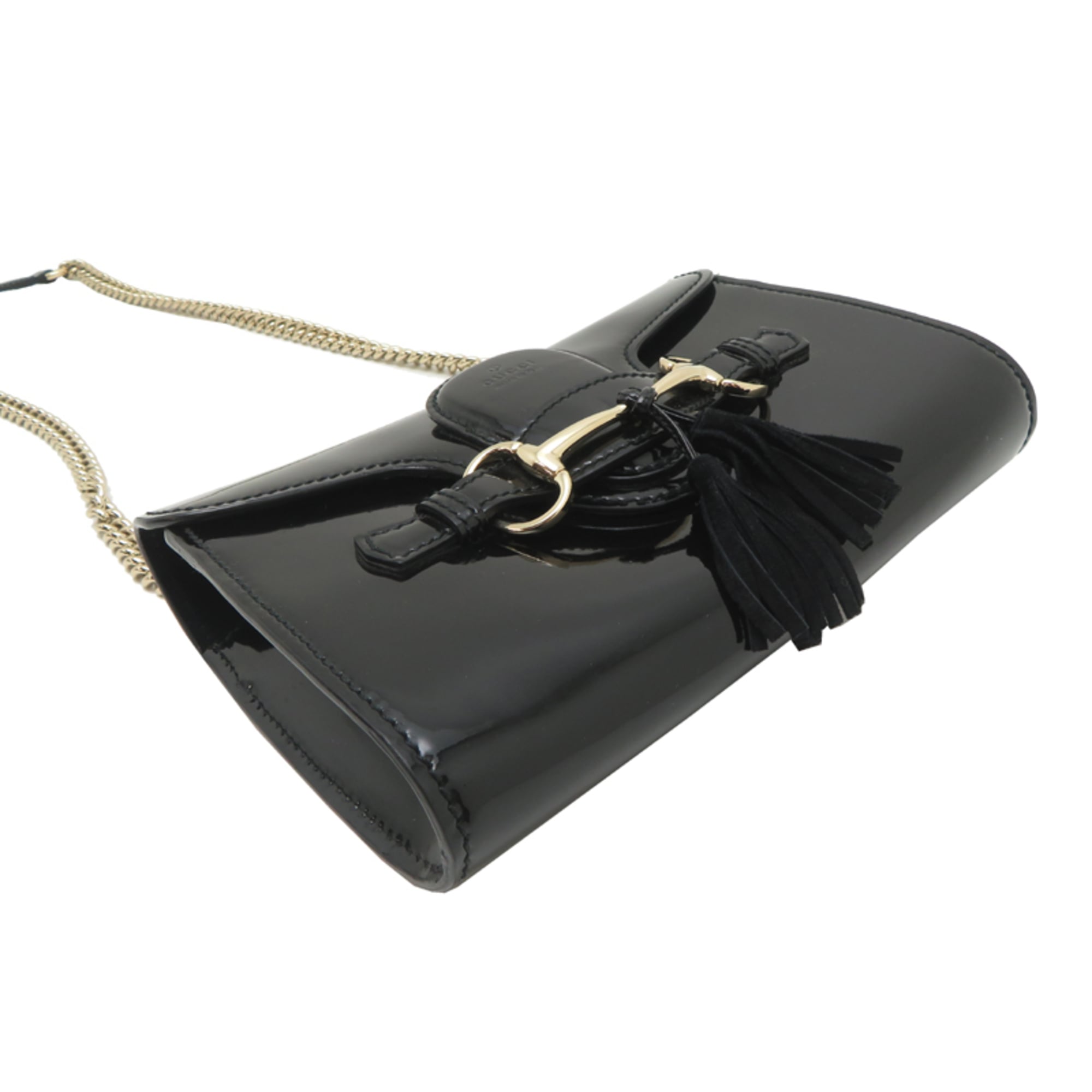 Gucci Black Patent Leather Shoulder Bag (Pre-Owned)