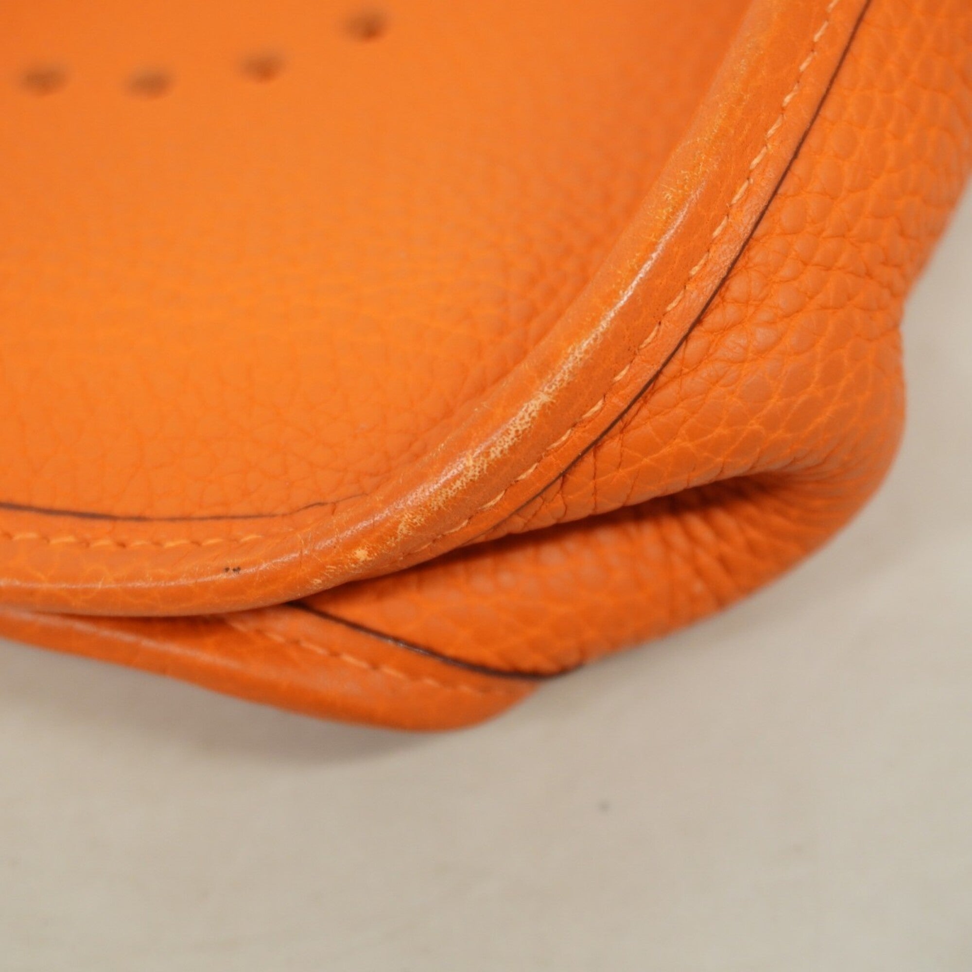 Hermes Orange Taurillon Clemence Leather Shoulder Bag (Pre-Owned)