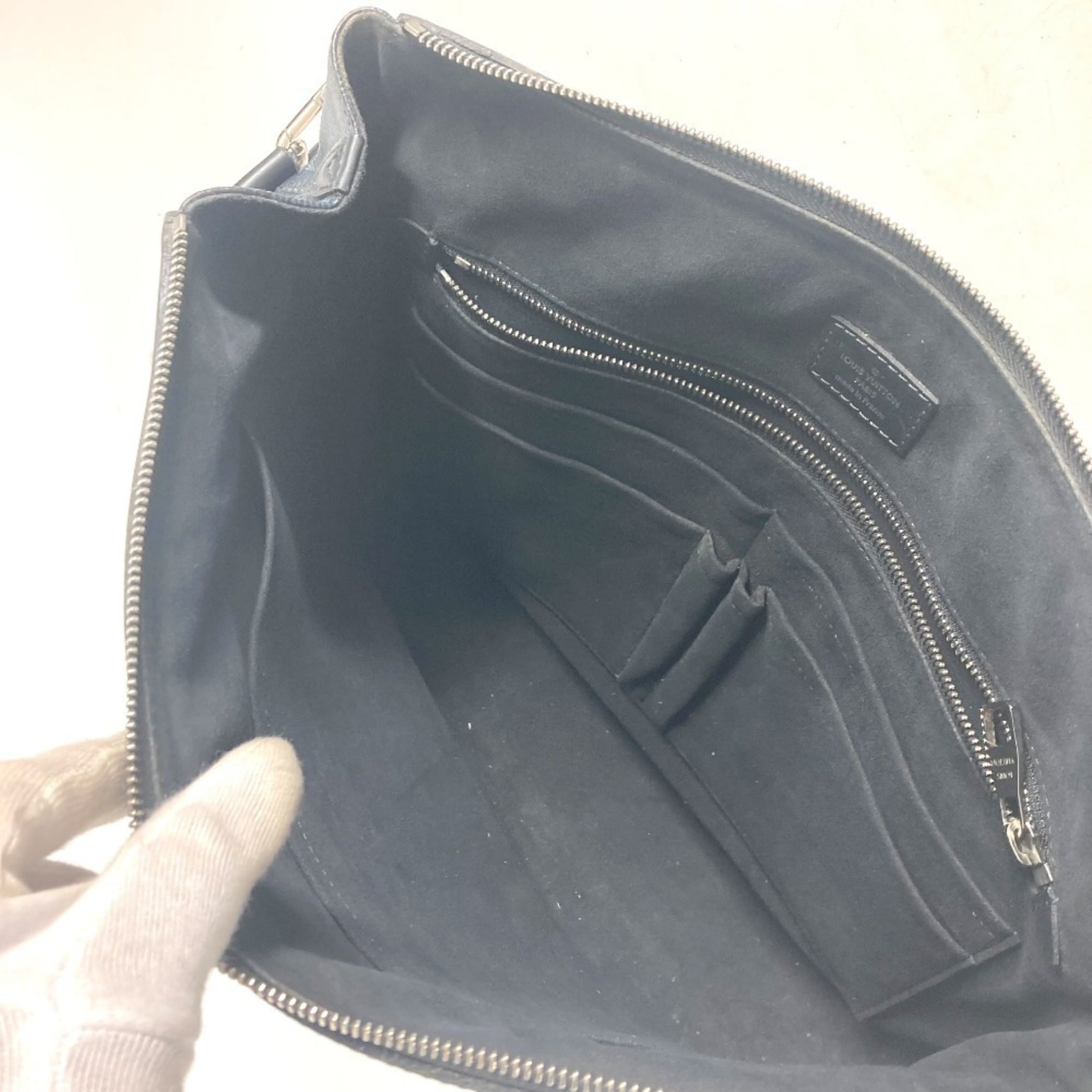 Louis Vuitton Cobalt Galle Navy Damier Canvas Shoulder Bag (Pre-Owned)