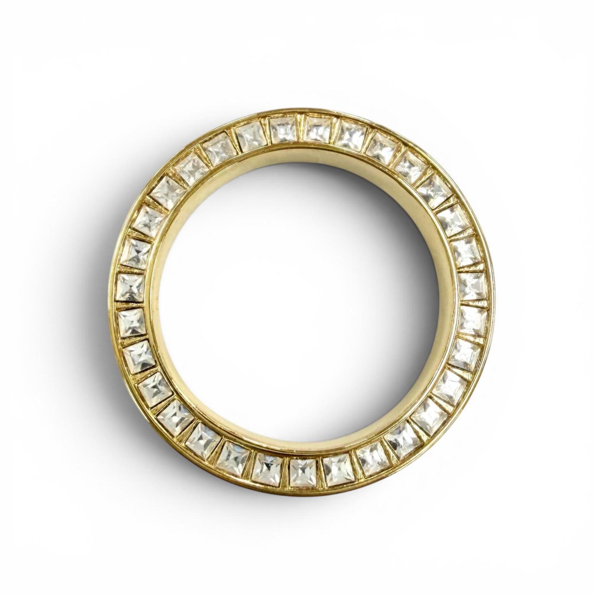 Christian Dior Gold White Band Ring (Pre-Owned)