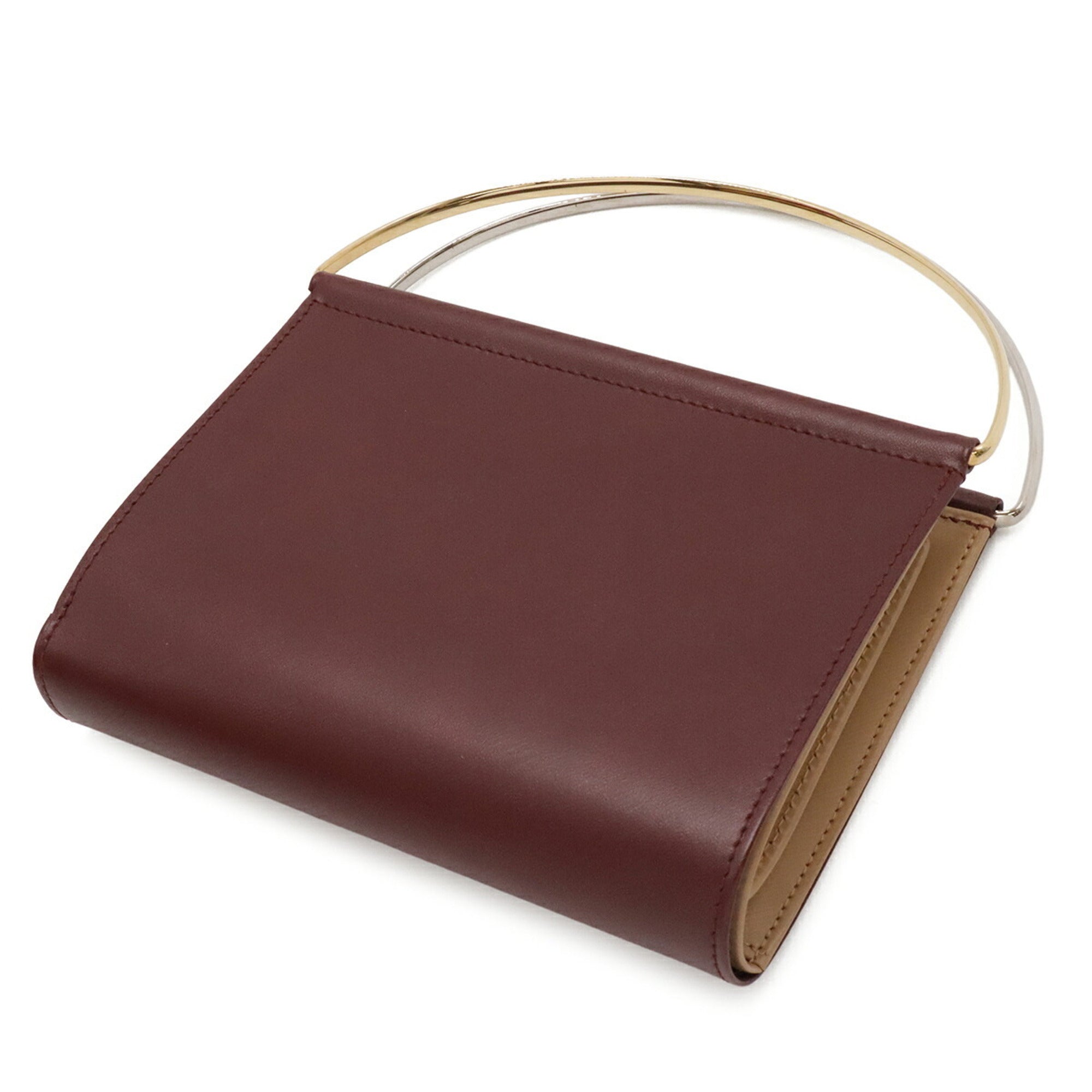 Cartier Bordeaux Leather Wallet (Bi-Fold) (Pre-Owned)