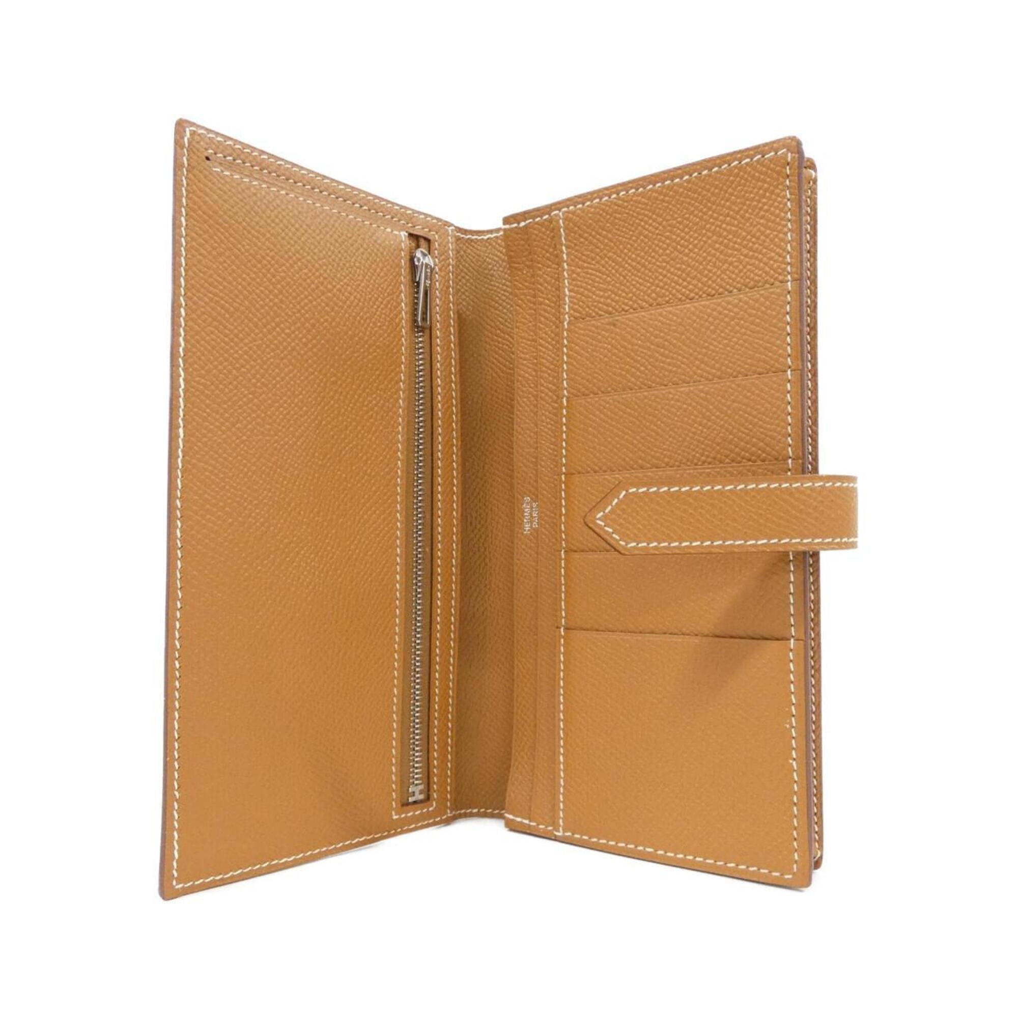 Hermes Brown Epsom Leather Long Wallet (Bi-Fold) (Pre-Owned)