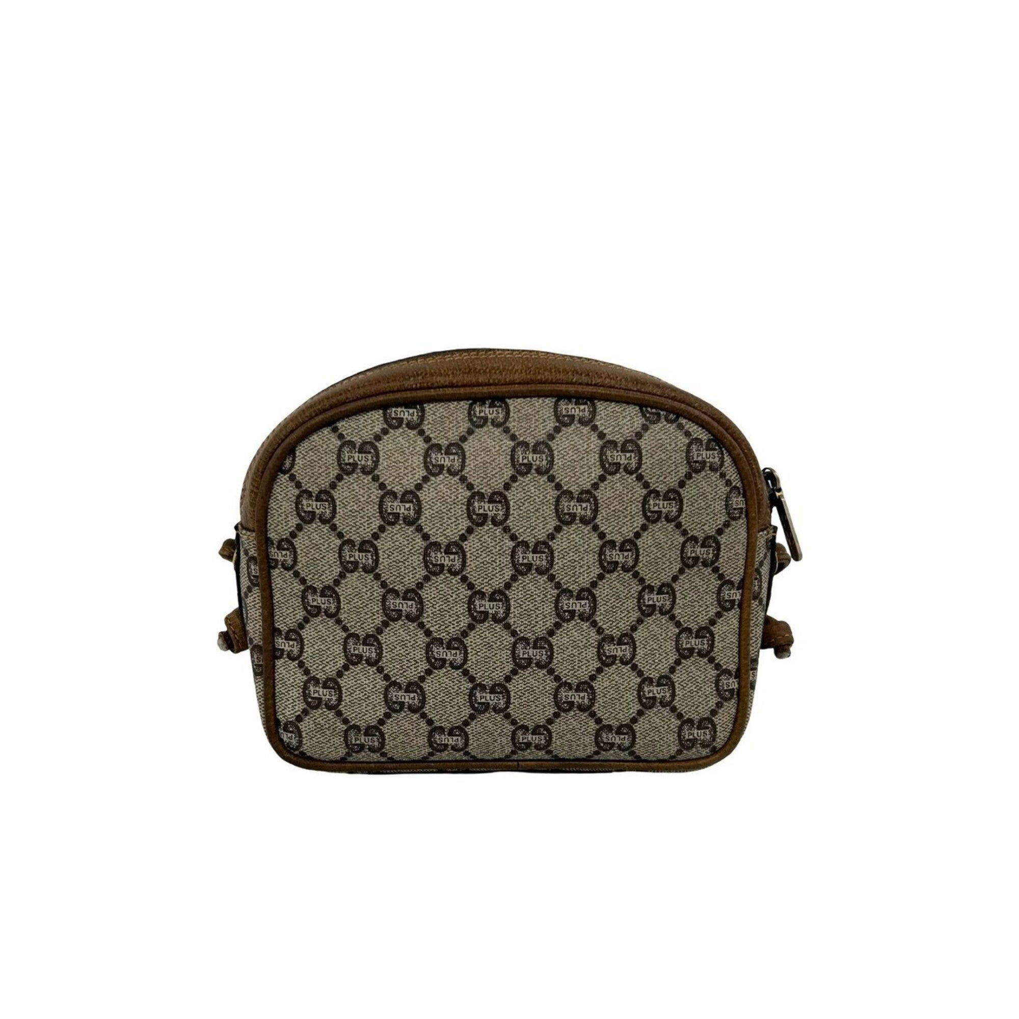 Gucci Brown Leather Pvc Pochette Shoulder Bag (Pre-Owned)