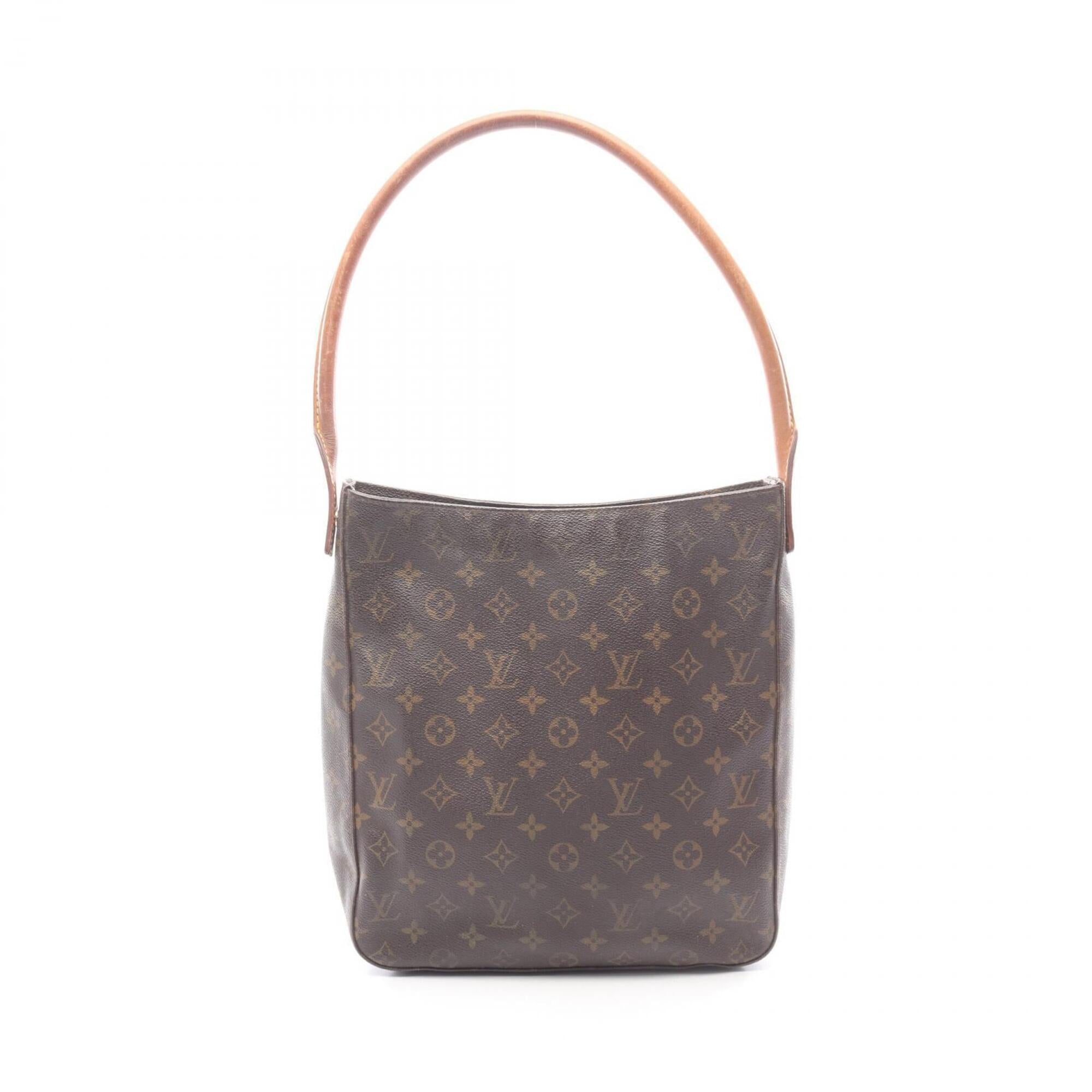 Louis Vuitton Brown Monogram Coated Canvas Leather Handbag Shoulder Bag (Pre-Owned)