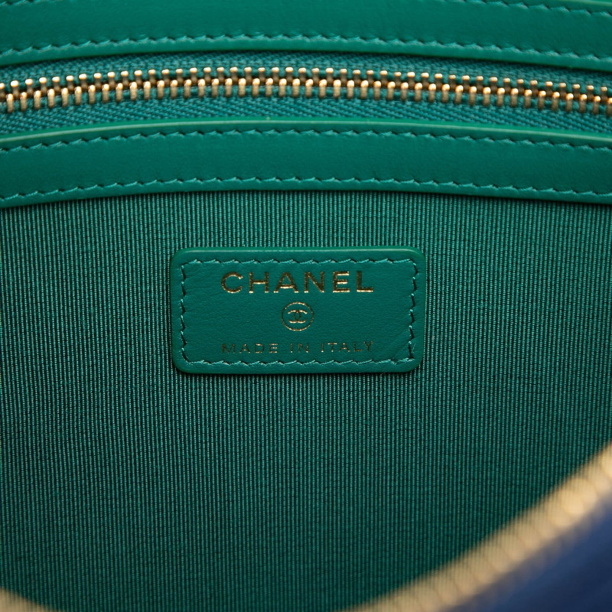 Chanel Navy Canvas Clutch Bag (Pre-Owned)