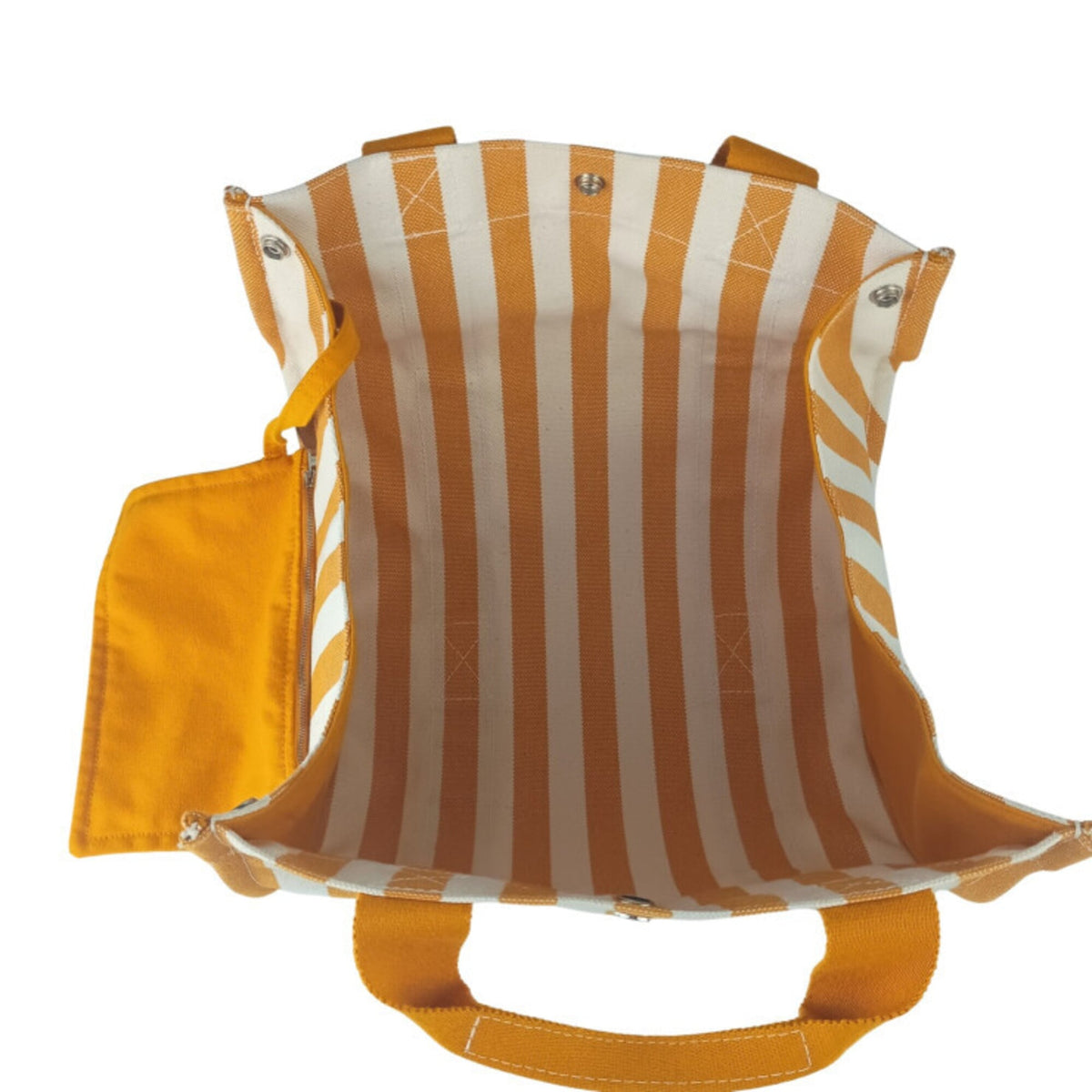Hermes Natural Orange Canvas Handbag Pouch Tote Bag (Pre-Owned)