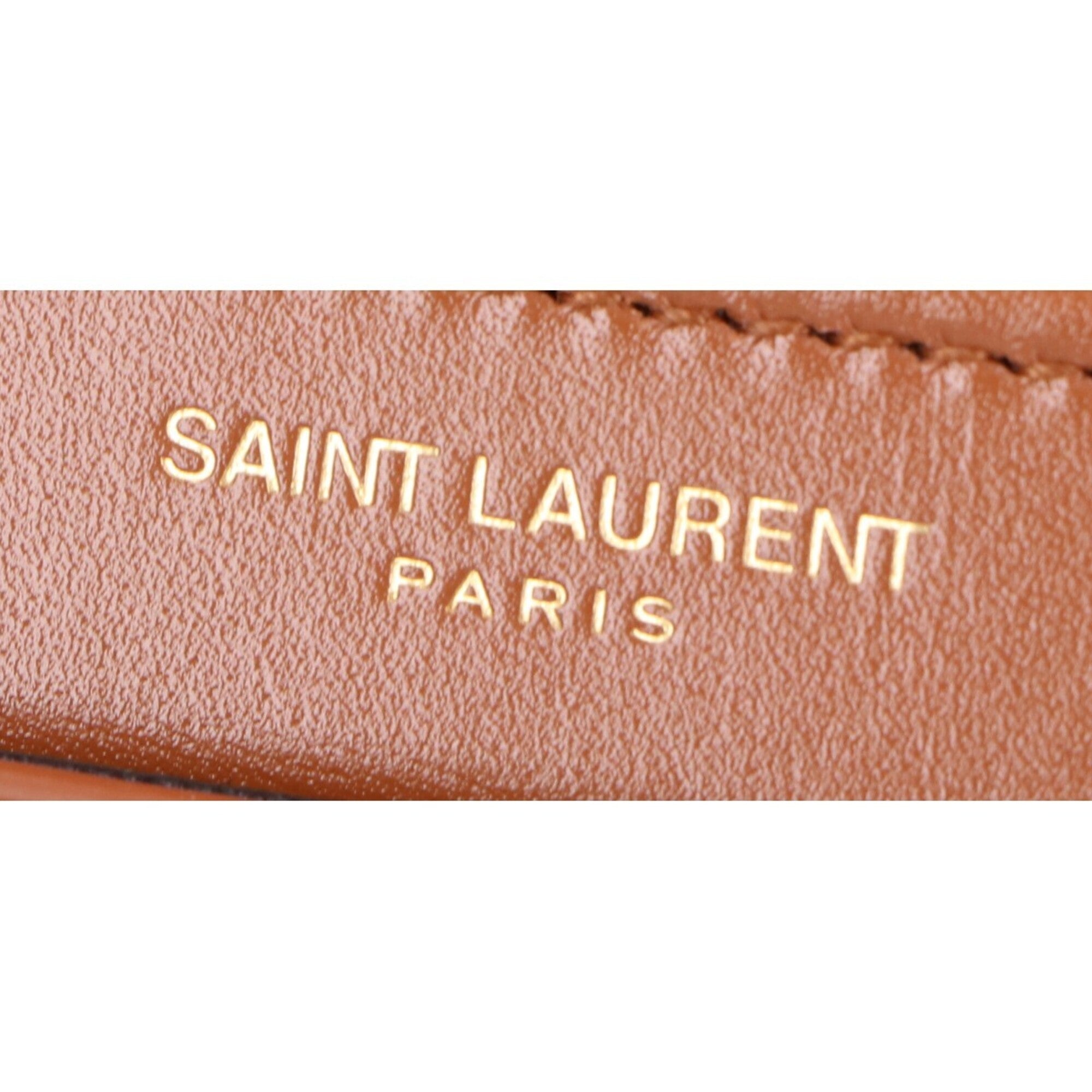 Saint Laurent Brown Canvas Shoulder Bag (Pre-Owned)