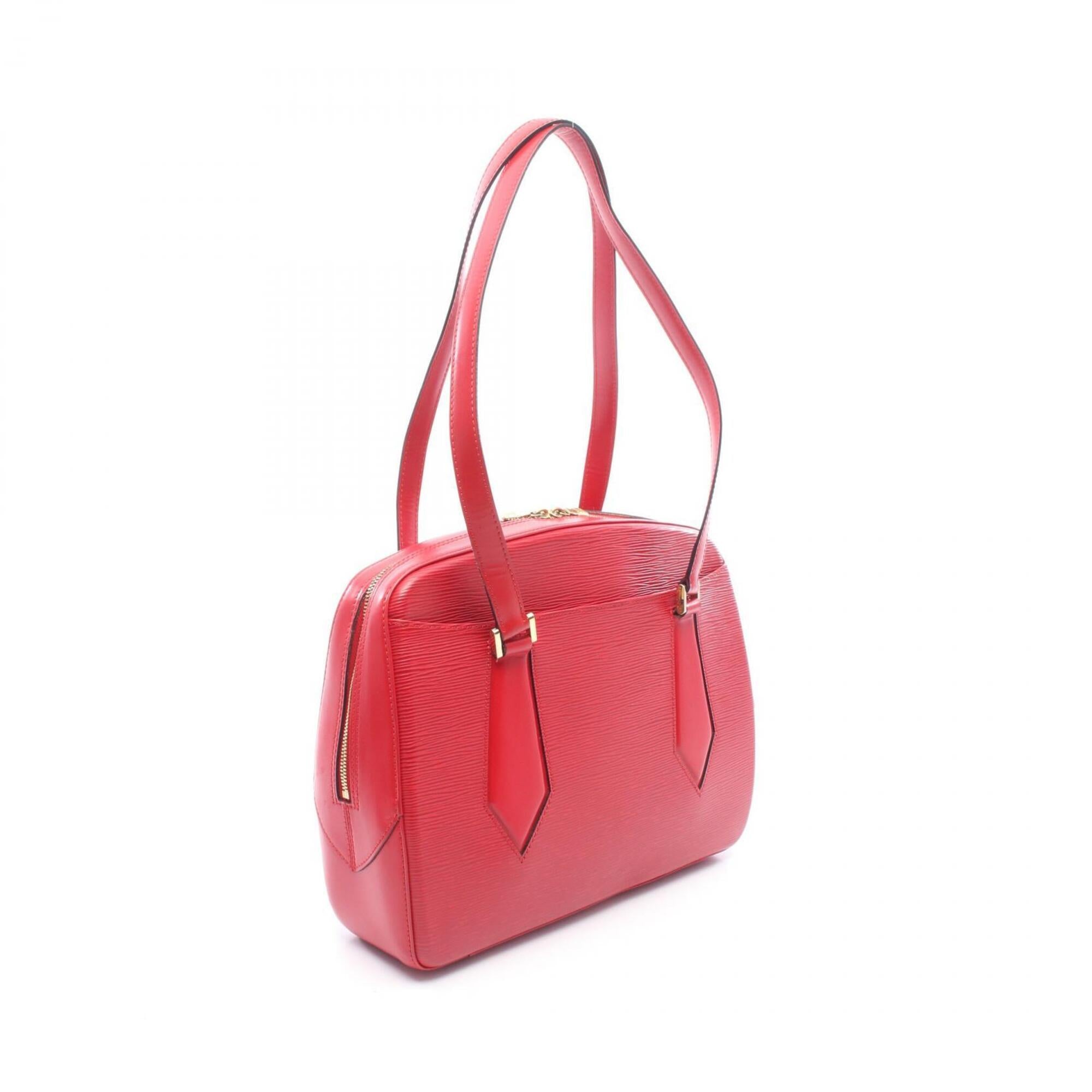 Louis Vuitton Castilian Red Red Color Leather Handbag Shoulder Bag (Pre-Owned)