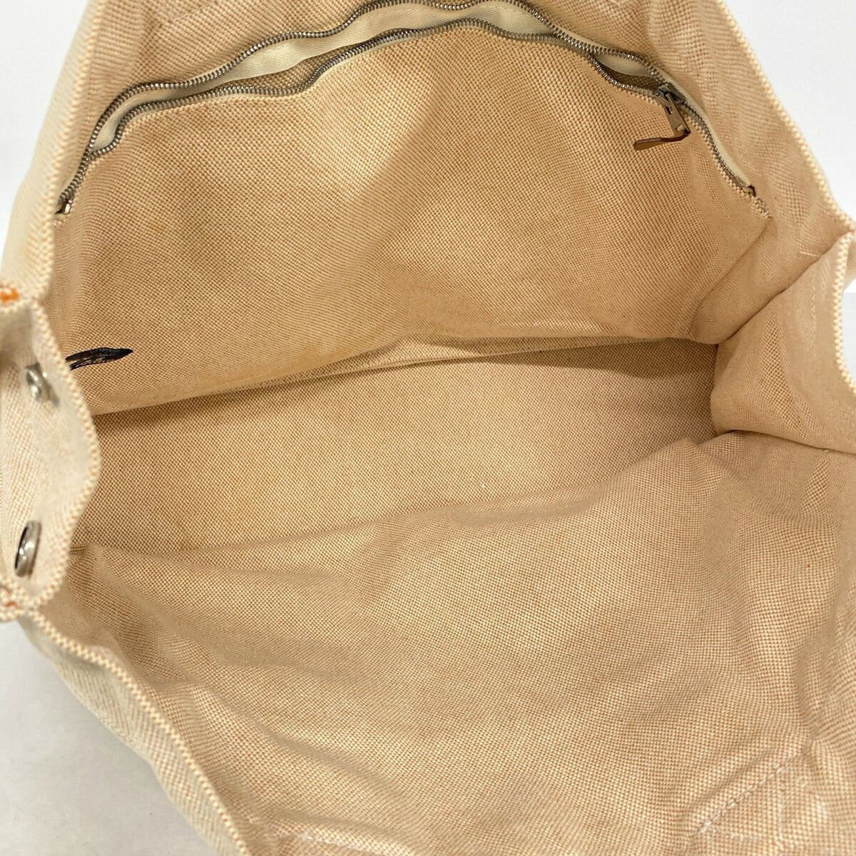 Hermes Orange Canvas Tote Bag (Pre-Owned)