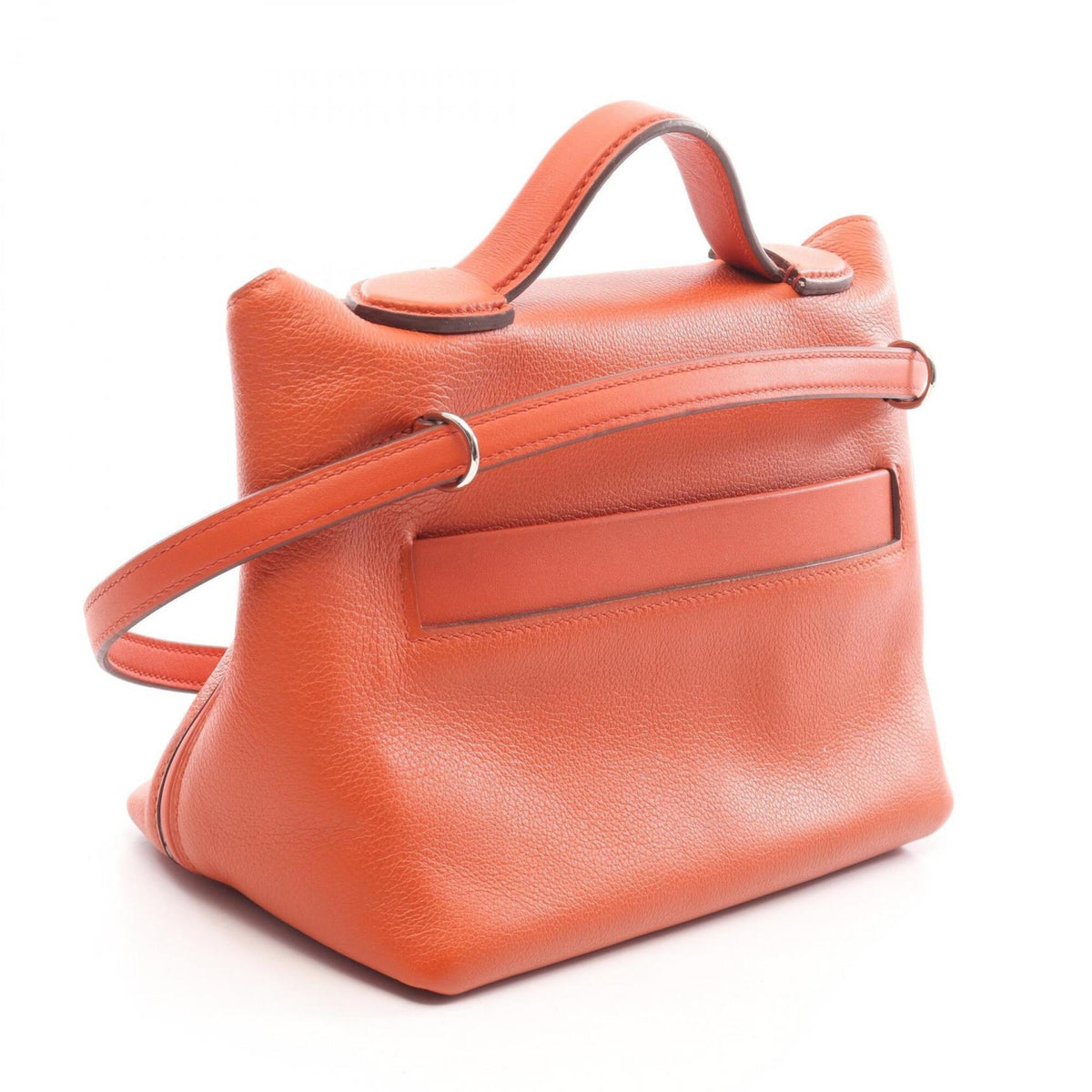 Hermes Orange Purple Swift Leather Handbag (Pre-Owned)