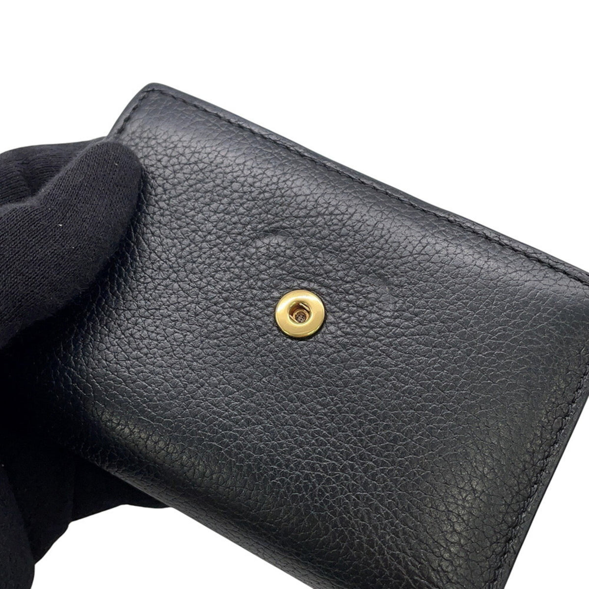 Celine Black Leather Wallet (Tri-Fold) (Pre-Owned)