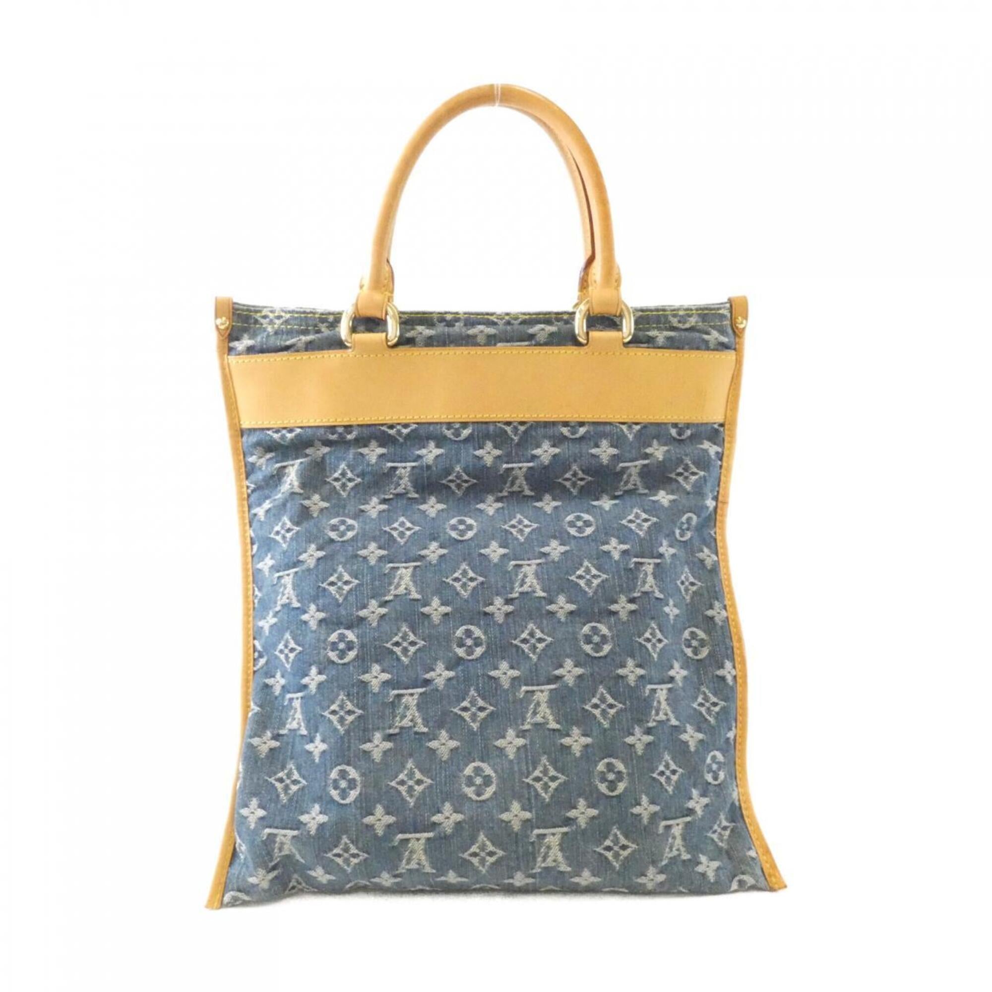 Louis Vuitton Blue Monogram Denim Handbag (Pre-Owned)
