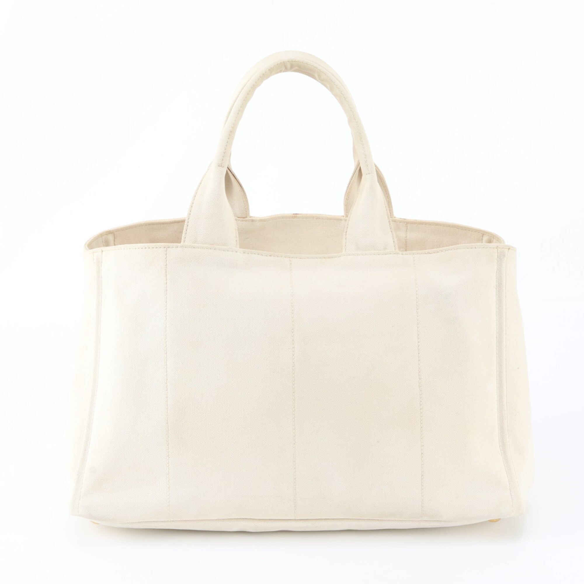 Prada Canapa Ivory Canapa Handbag Tote Bag (Pre-Owned)