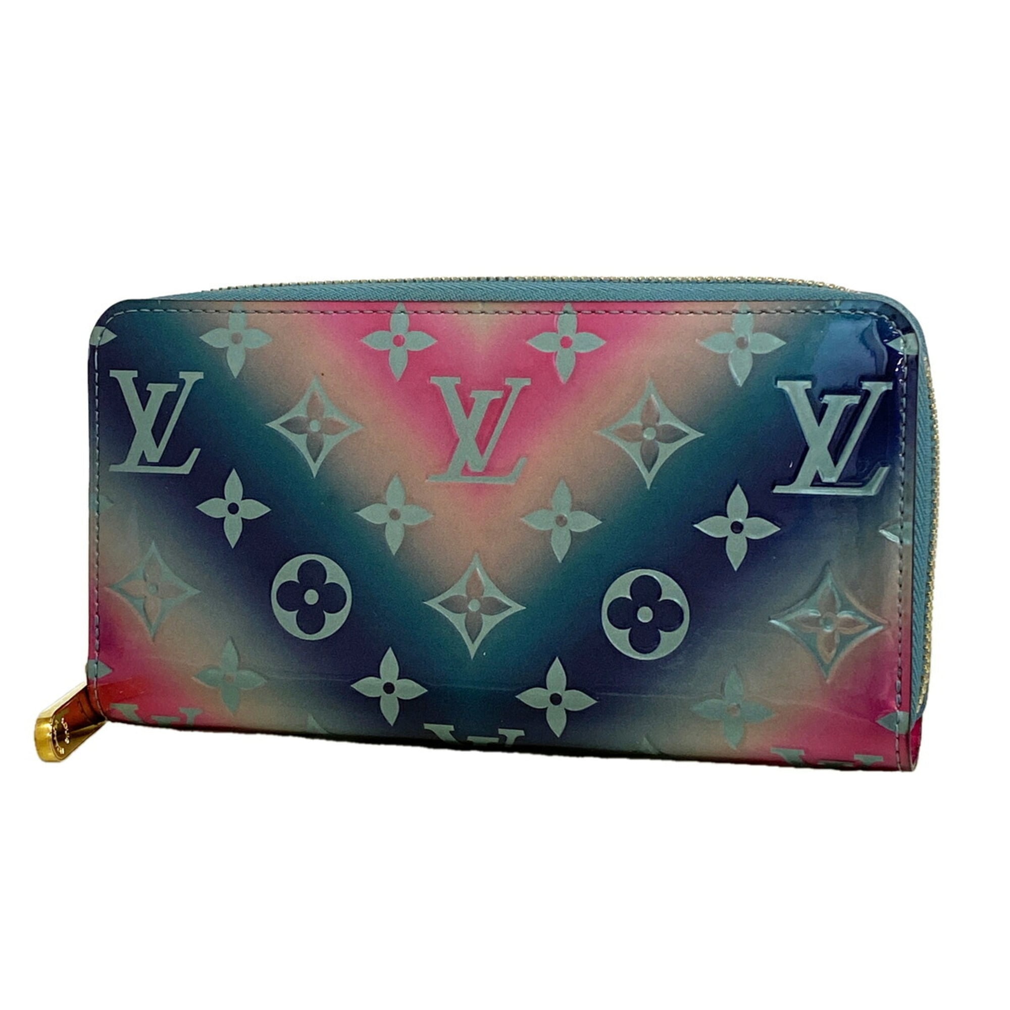 Louis Vuitton Blue Pink Long Wallet (Bi-Fold) (Pre-Owned)