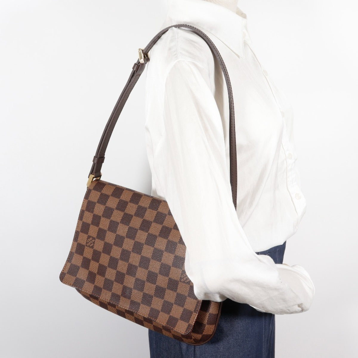 Louis Vuitton Brown Damier Canvas Shoulder Bag (Pre-Owned)