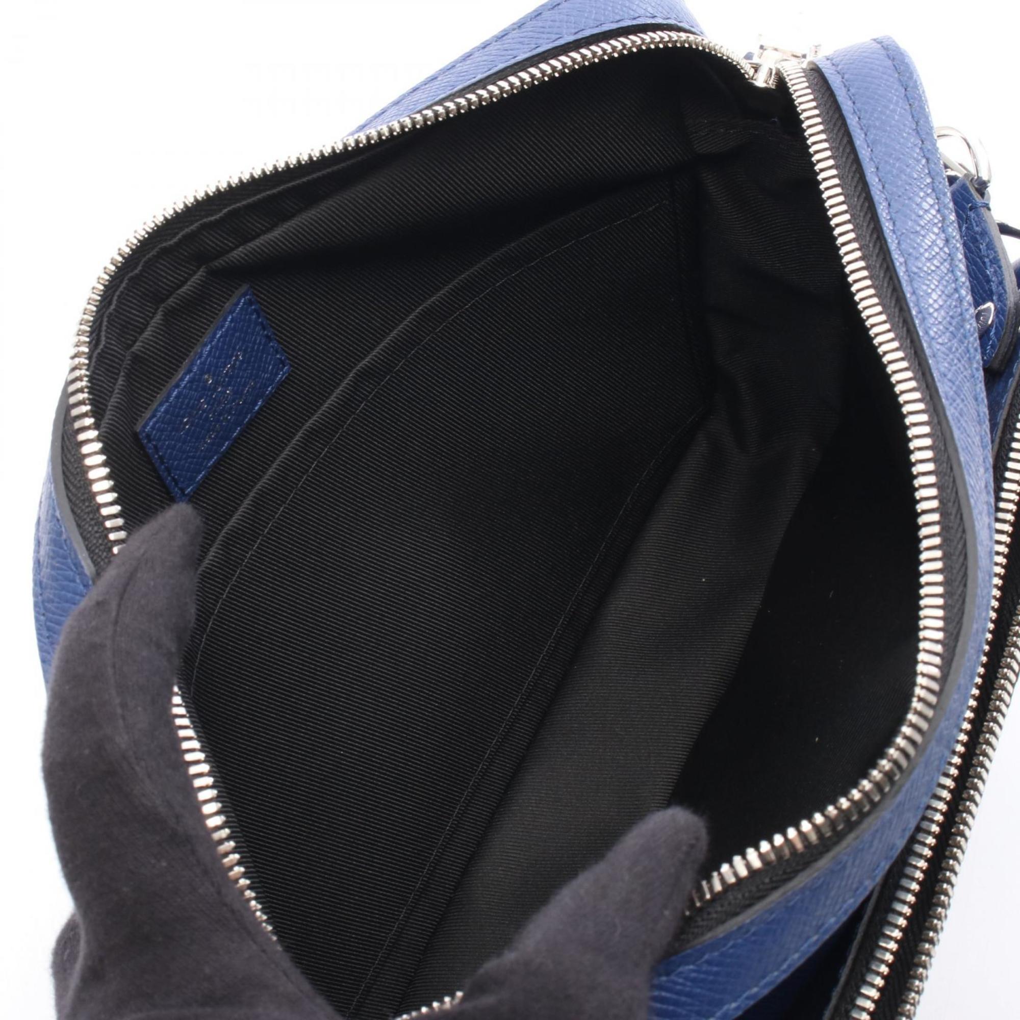 Louis Vuitton Blue Cobalt Taigarama Leather Shoulder Bag (Pre-Owned)