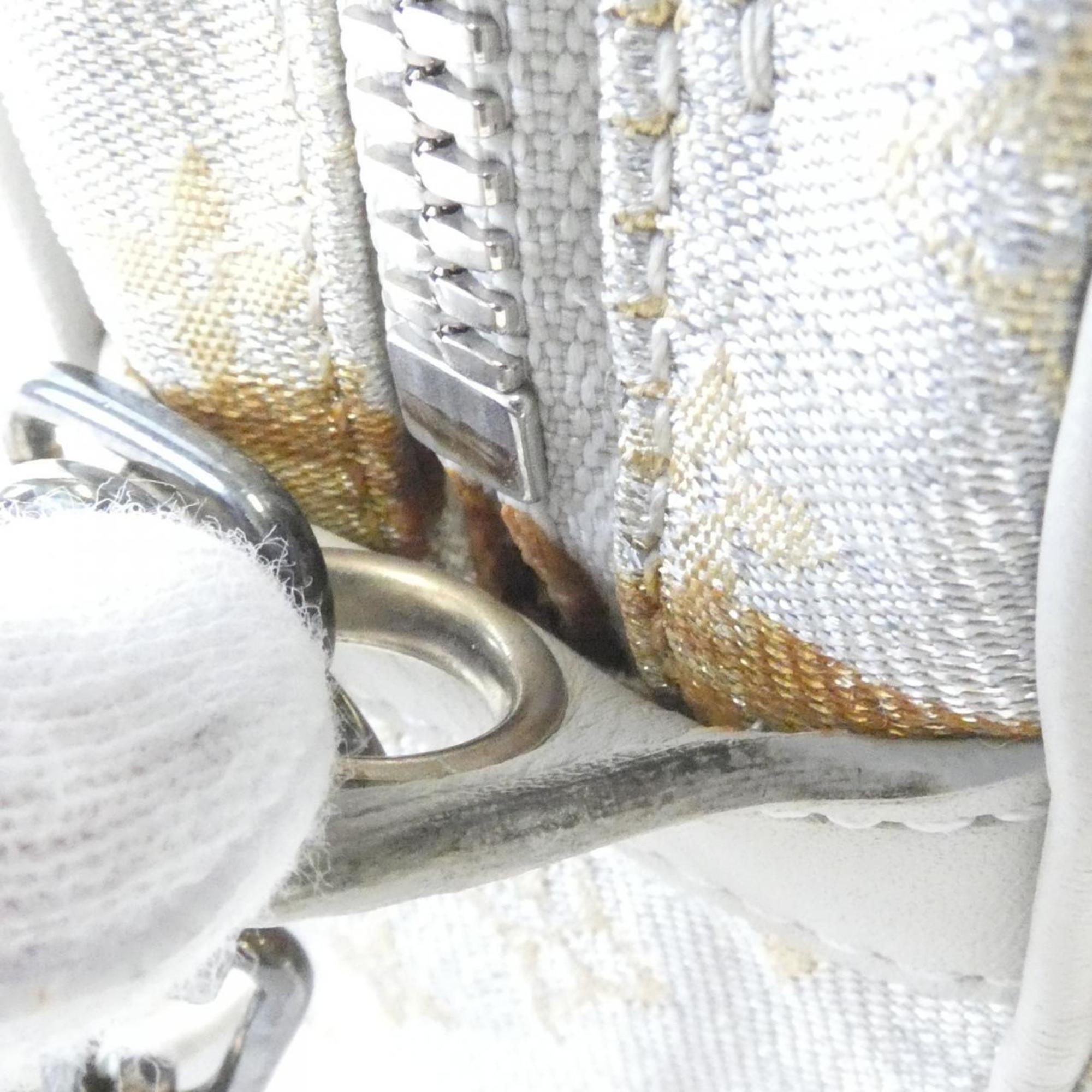 Louis Vuitton Silver Canvas Shoulder Bag (Pre-Owned)