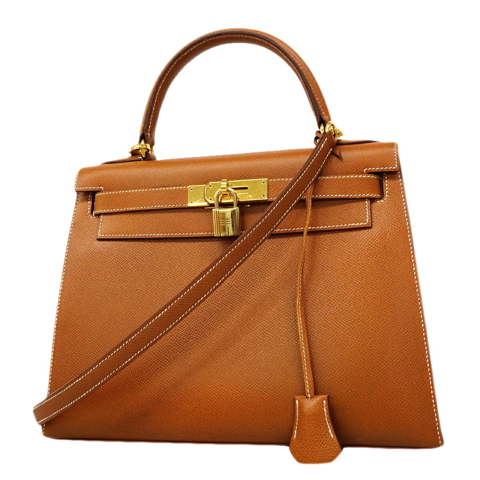 Hermes Gold Courchevel Leather Handbag (Pre-Owned)