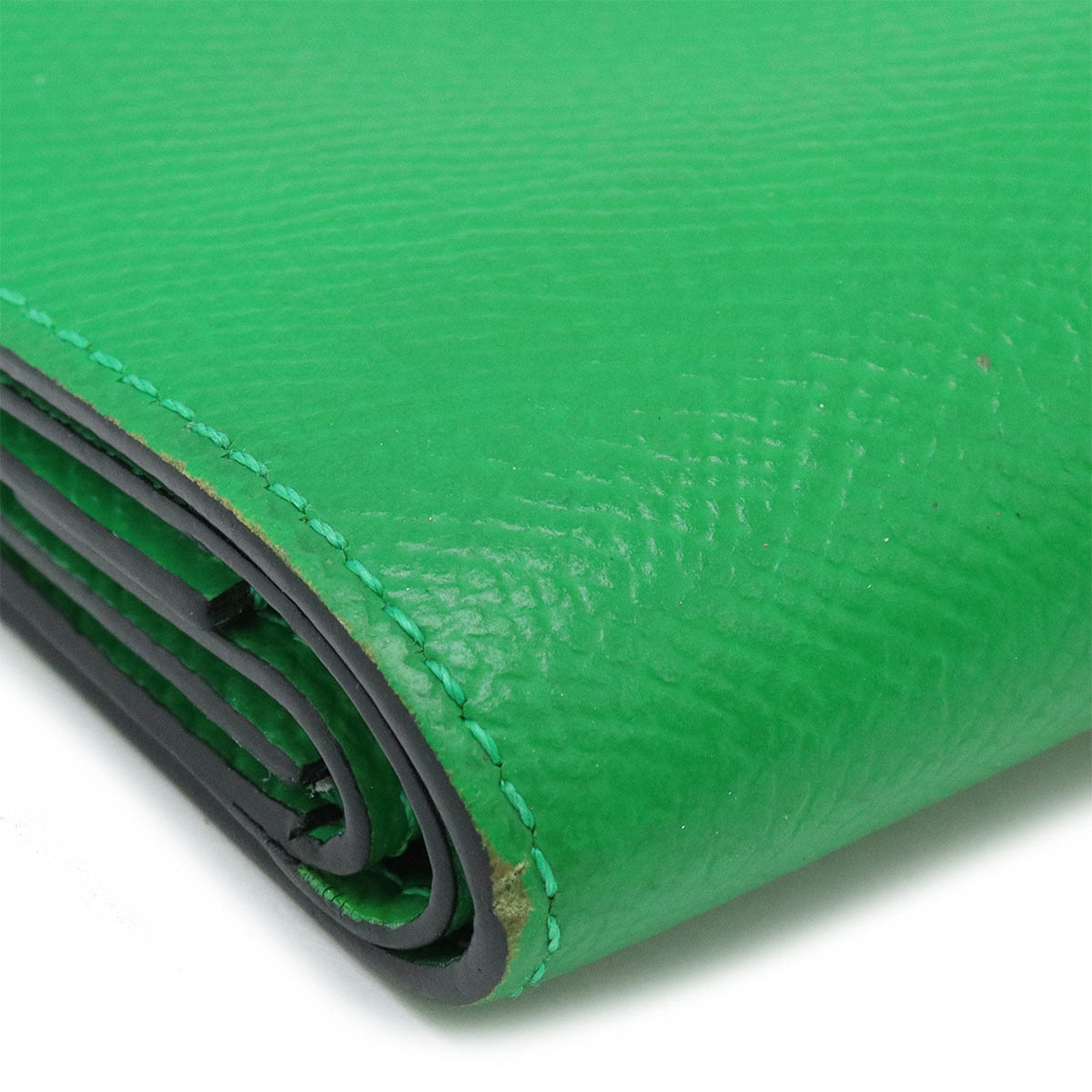 Hermes Green Leather Wallet (Bi-Fold) (Pre-Owned)