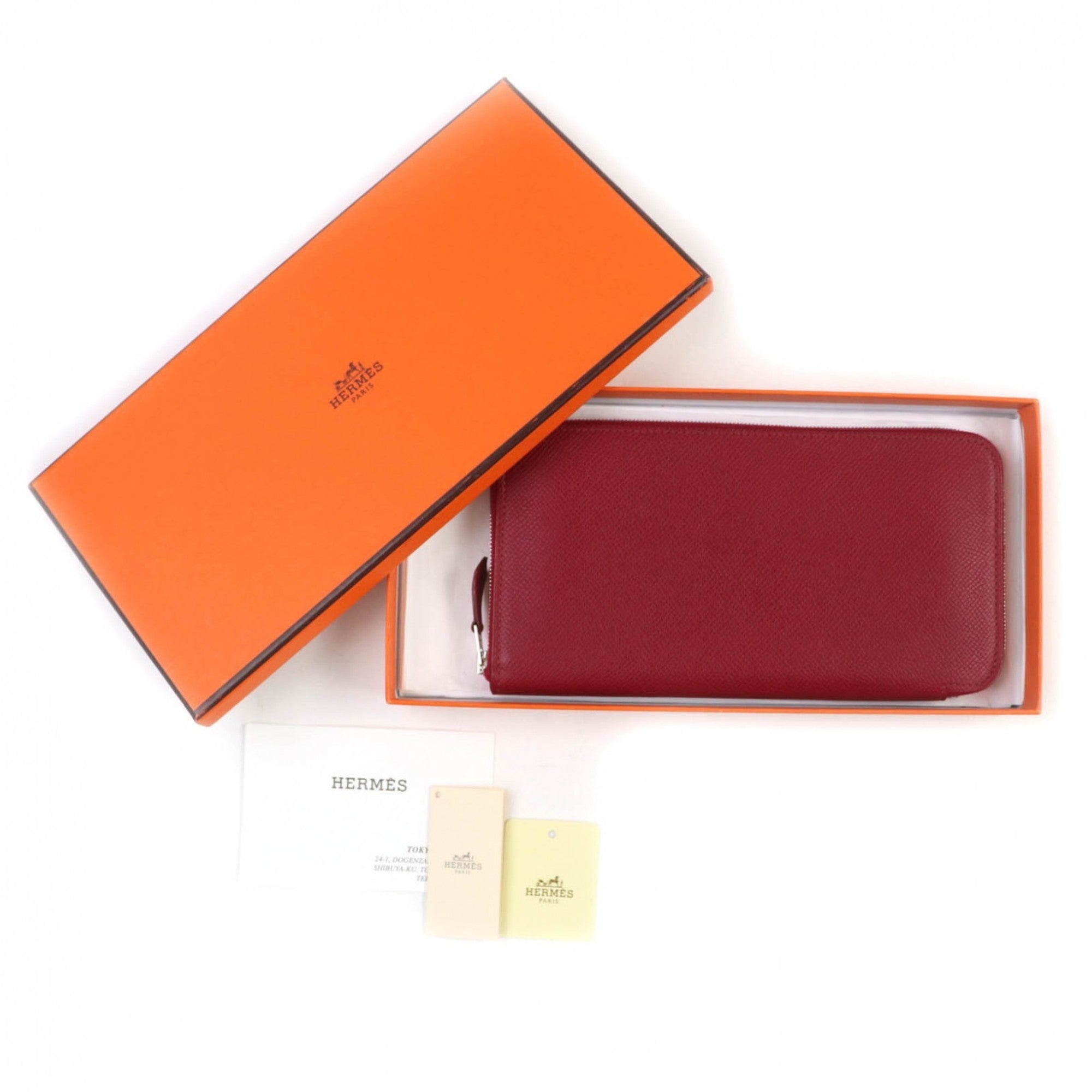 Hermes Ruby Epsom Leather Long Wallet (Bi-Fold) (Pre-Owned)