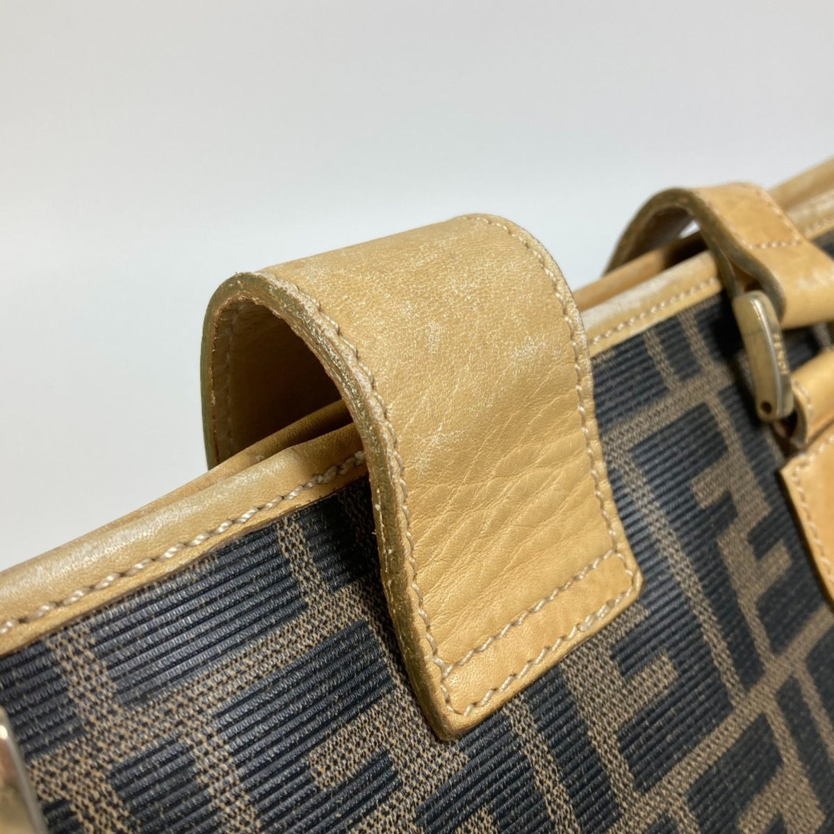 Fendi Zucca Brown Zucca Shoulder Bag Tote Bag (Pre-Owned)