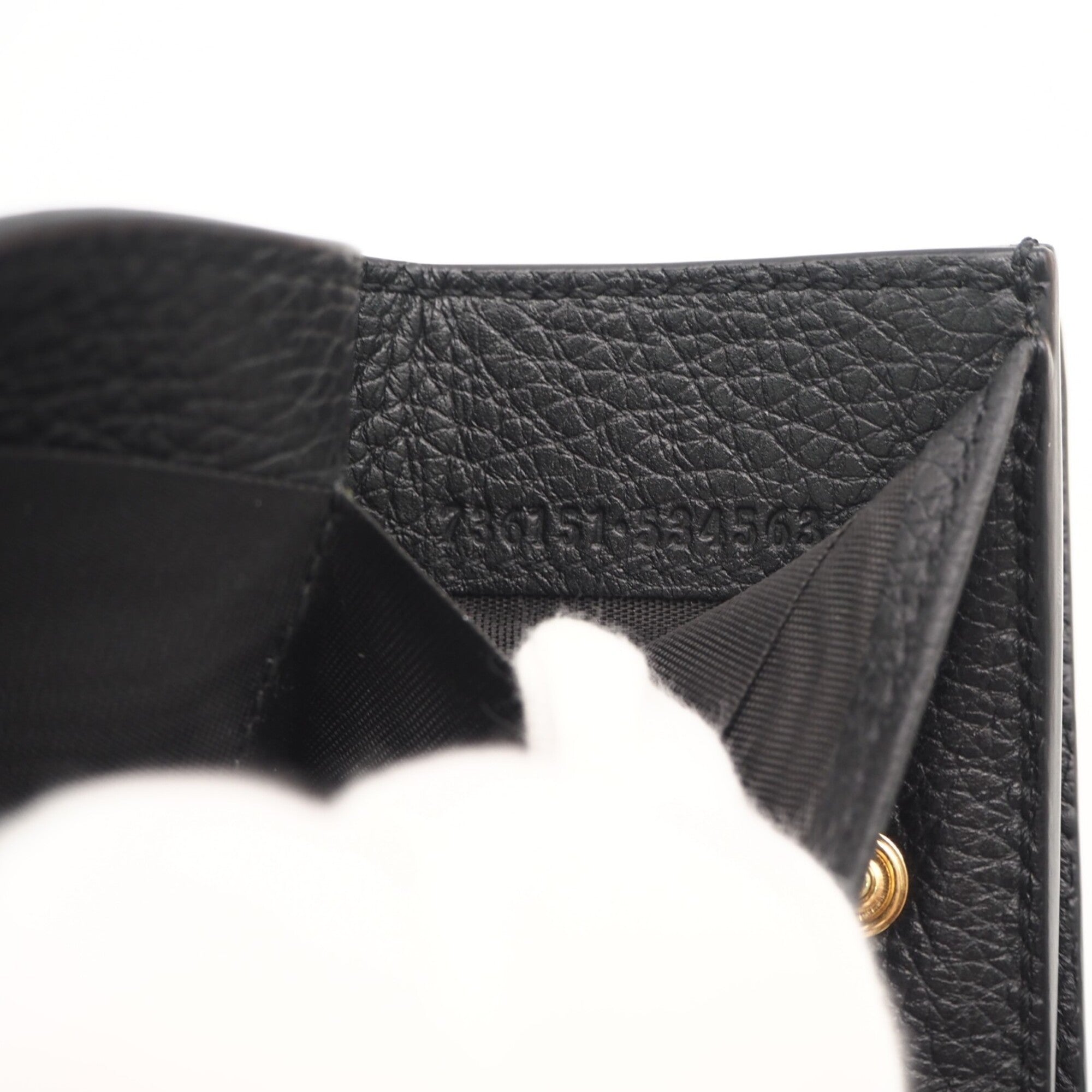 Gucci Black Leather Wallet (Tri-Fold) (Pre-Owned)