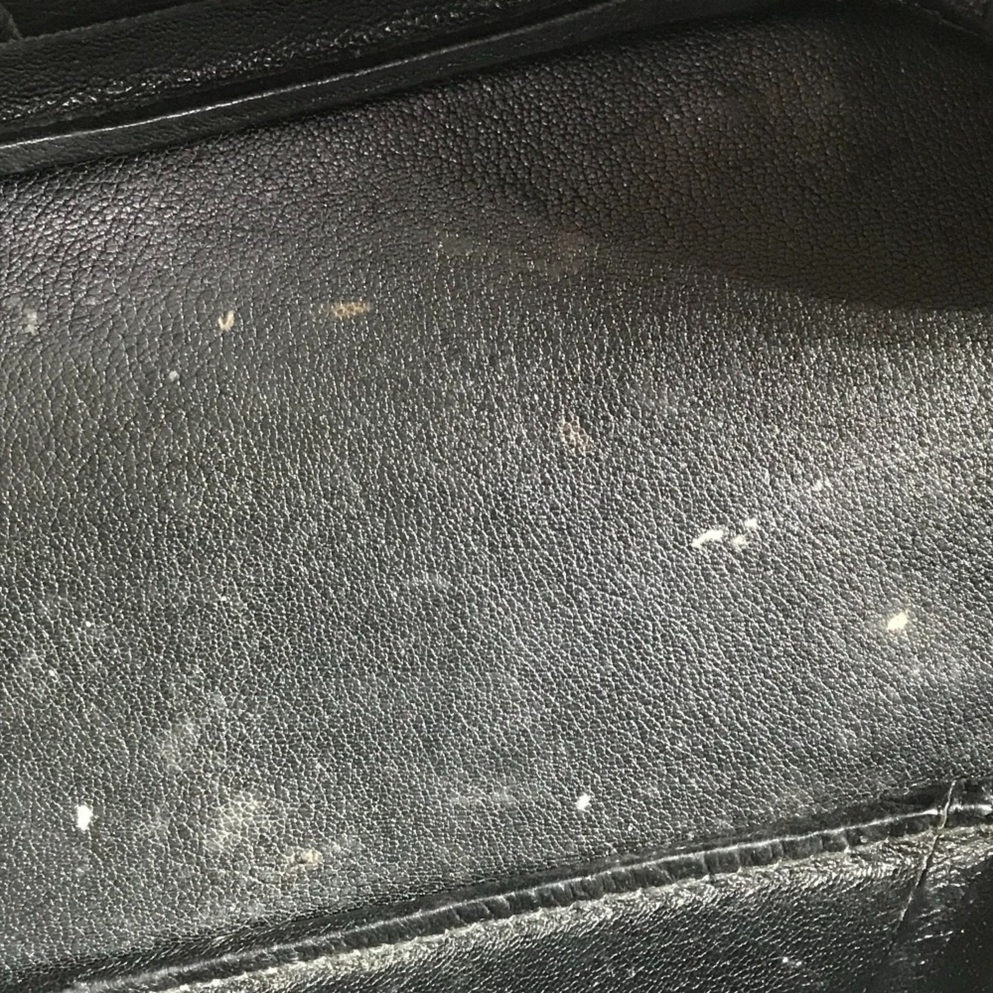 Hermes Black Leather Handbag Tote Bag (Pre-Owned)