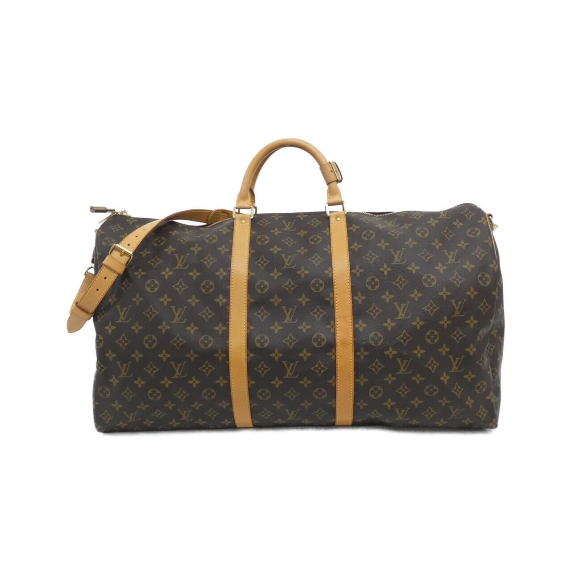 Louis Vuitton Monogram Marron Coated Canvas Boston Bag (Pre-Owned)