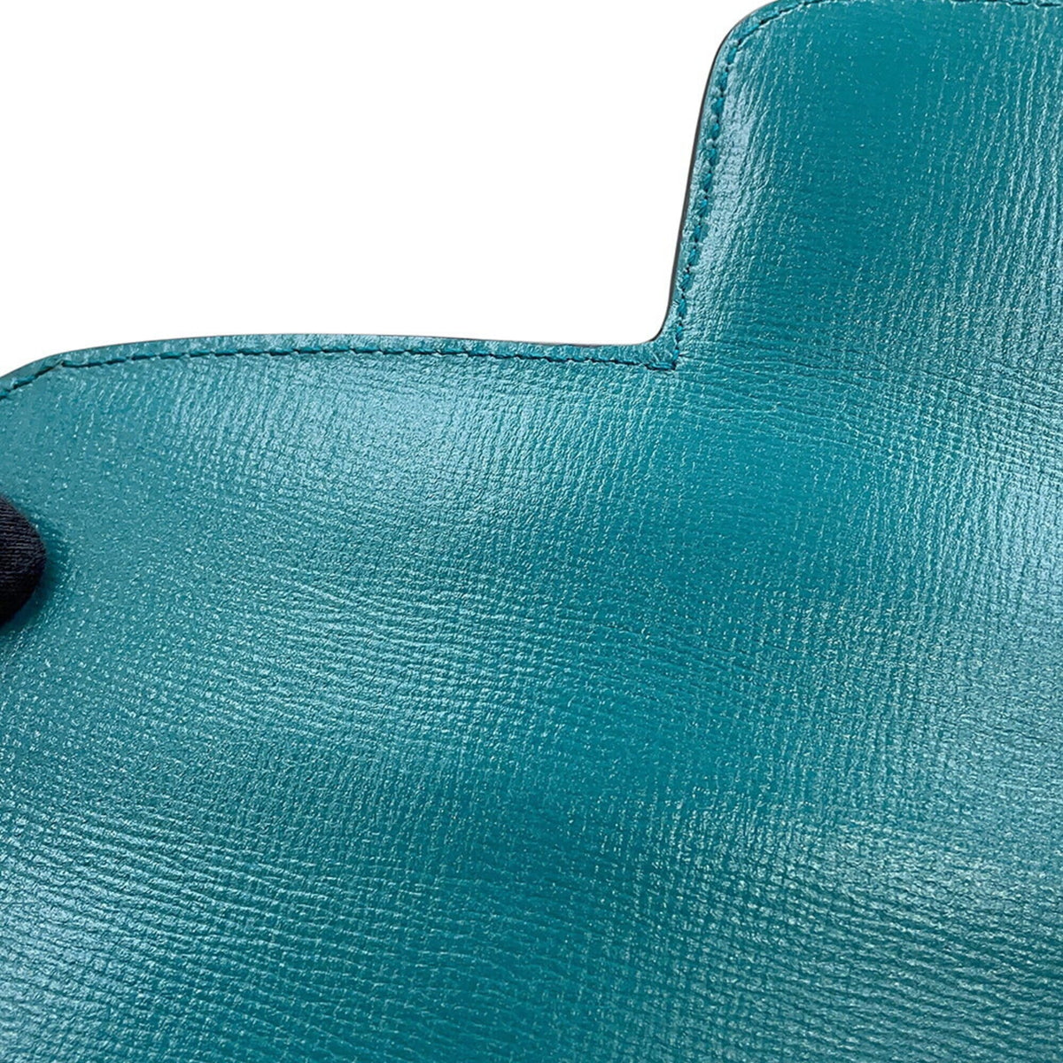 Gucci Blue Leather Handbag Shoulder Bag (Pre-Owned)