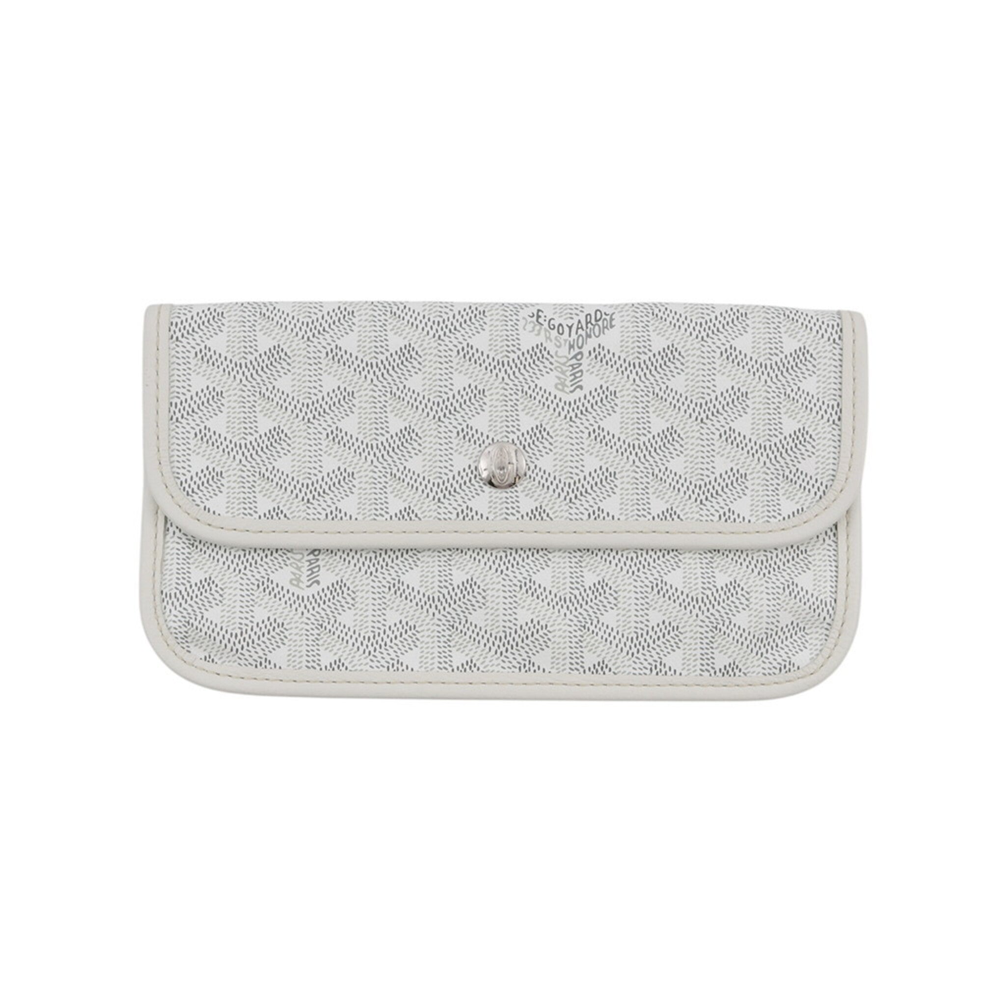 Goyard White Pvc Leather Handbag Pouch Tote Bag (Pre-Owned)