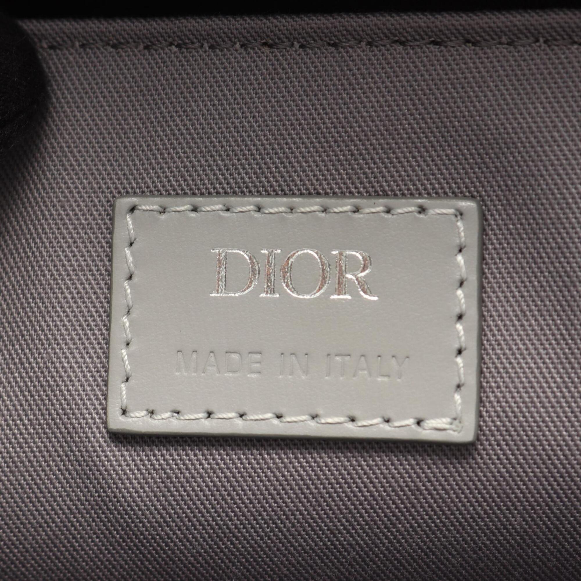 Christian Dior Gray Leather Handbag Tote Bag (Pre-Owned)