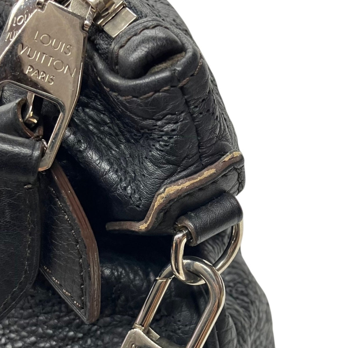Louis Vuitton Mahina Black Leather Shoulder Bag (Pre-Owned)