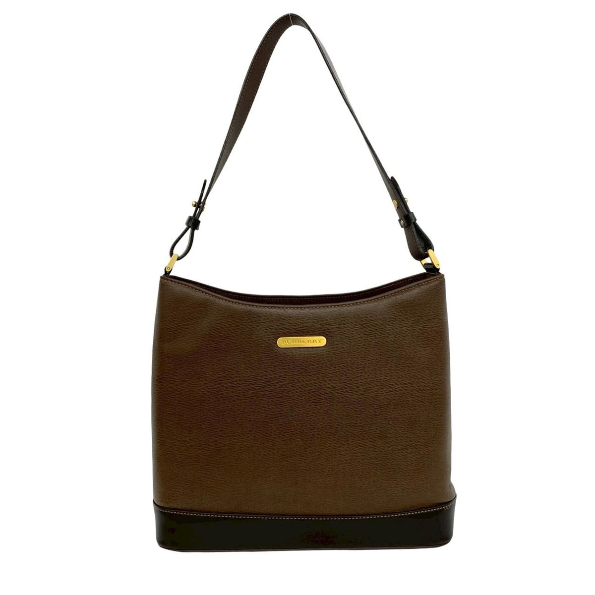 Burberry Brown Leather Shoulder Bag (Pre-Owned)