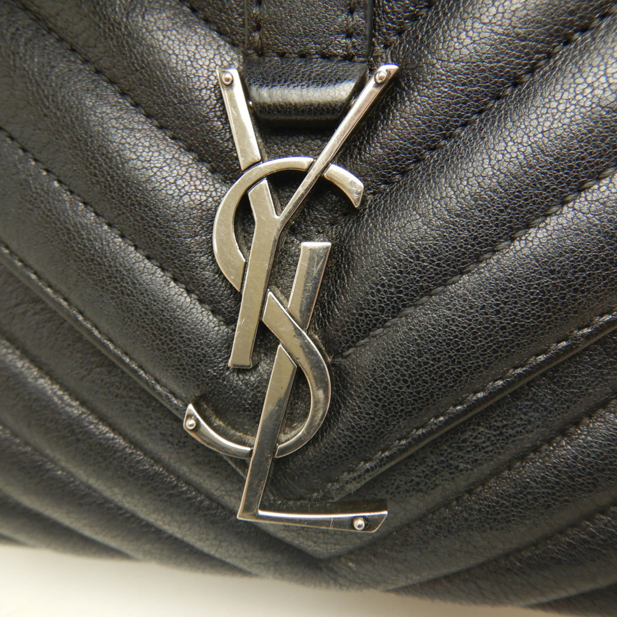 Yves Saint Laurent Black Leather School Bag Shoulder Bag (Pre-Owned)