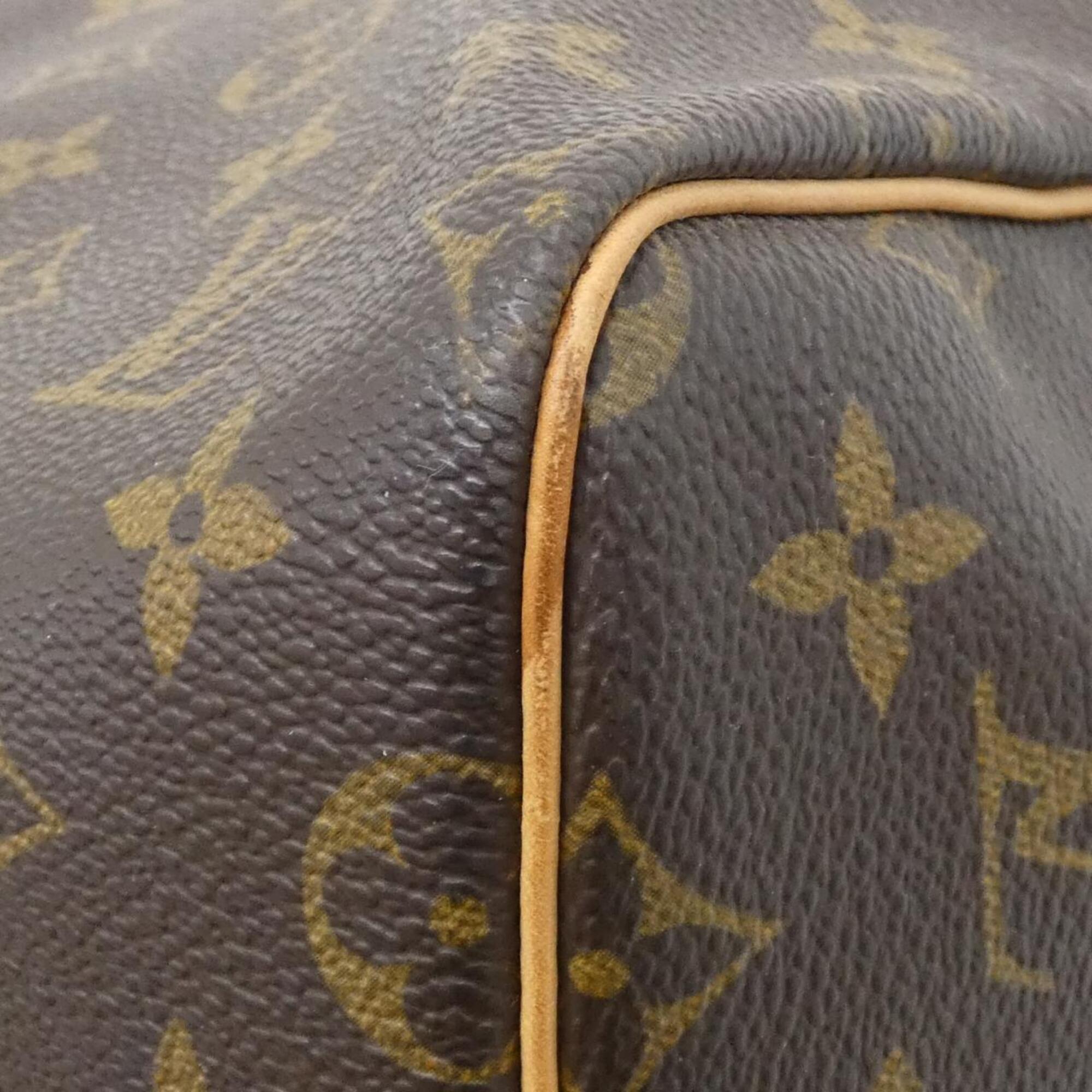 Louis Vuitton Marron Coated Canvas Boston Bag (Pre-Owned)